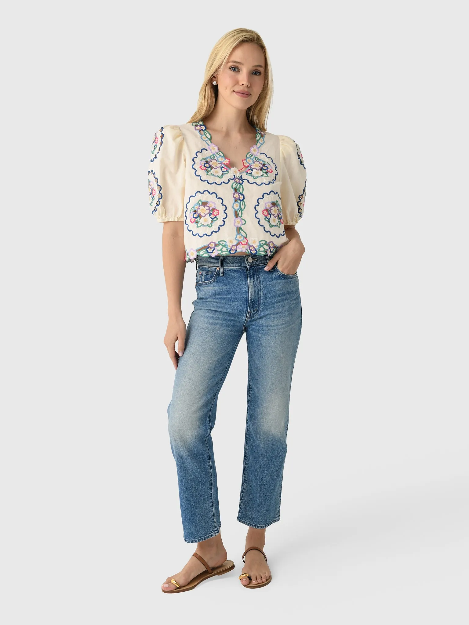 Berenice Women's Clarita Broderie Top sold by Saint Bernard product image thumbnail 3