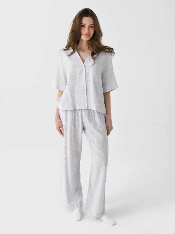 Eberjey Women's Nautico Relaxed Short Sleeve Pant Pajama Set sold by Saint Bernard