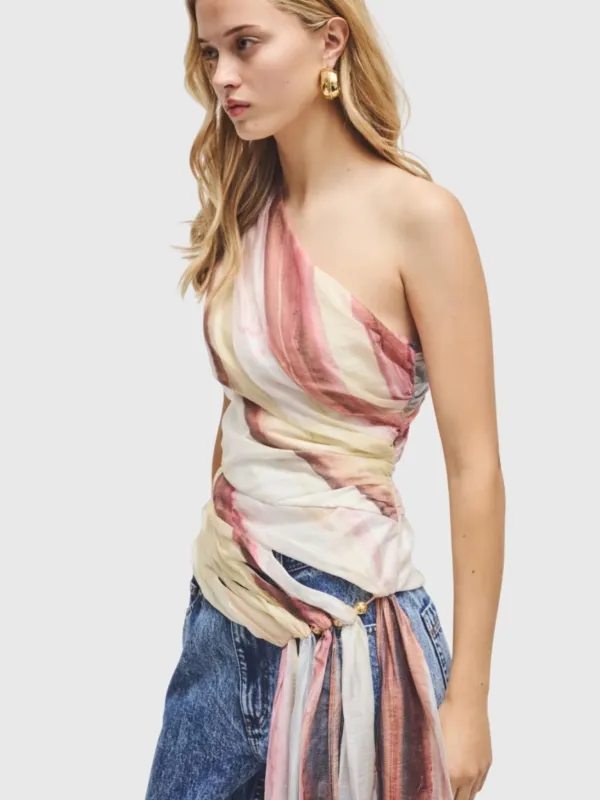 AJE Women's Capture One Shoulder Top made by Aje