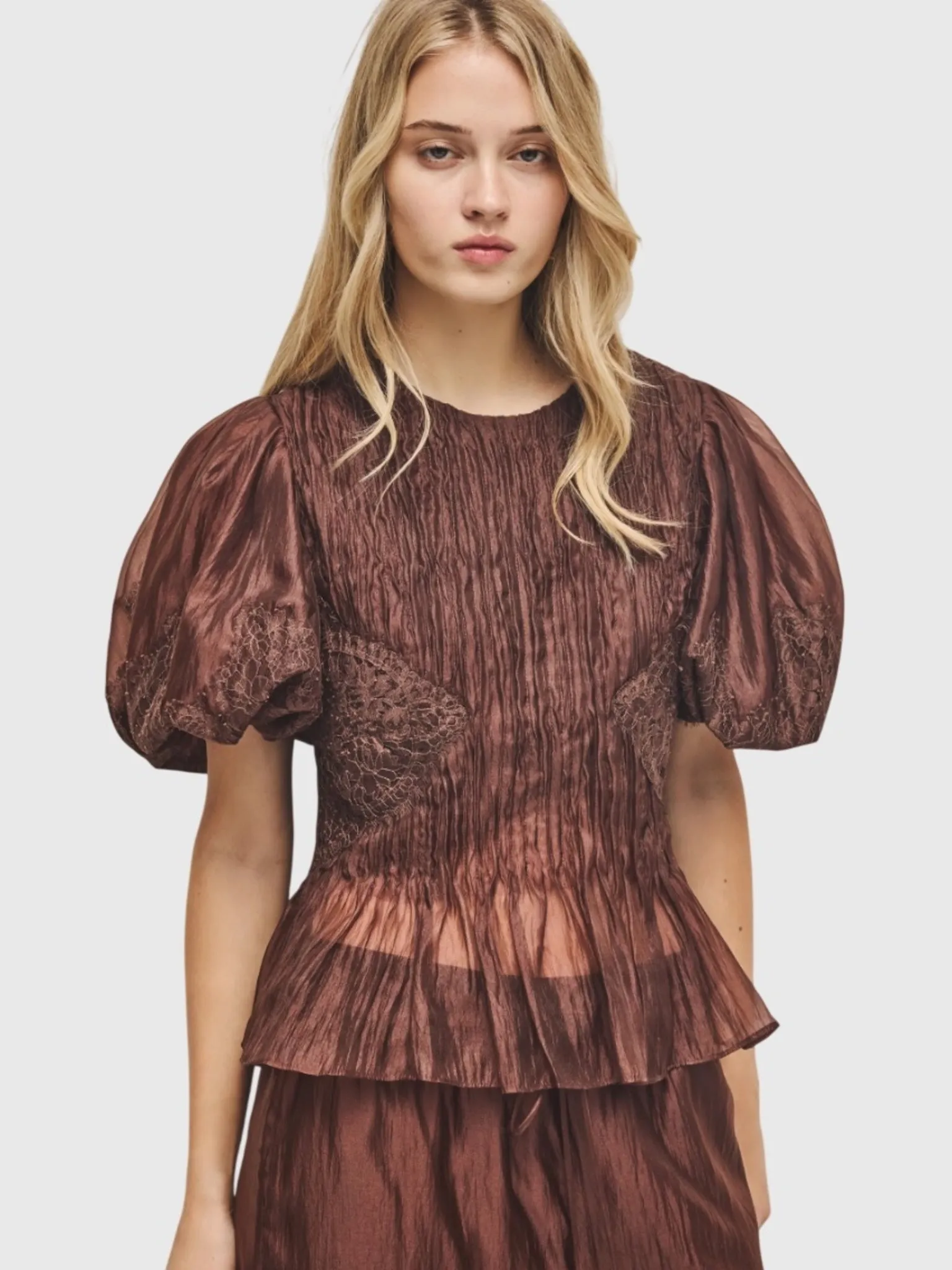 AJE Women's Ophelia Lace Top sold by Saint Bernard