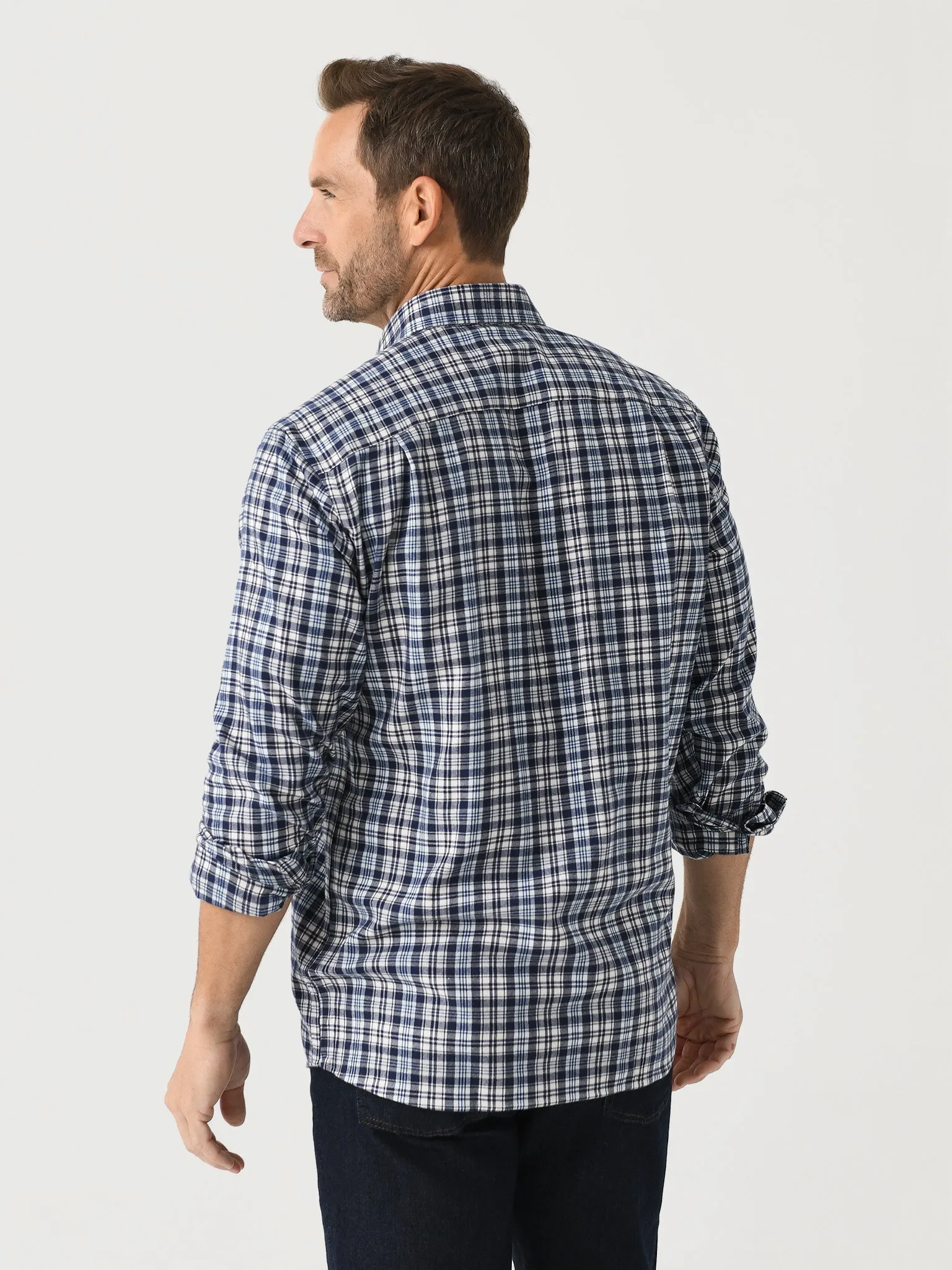 Peter Millar Crown Crafted Men's Bari Italian Flannel Sport Shirt sold by Saint Bernard product image thumbnail 4