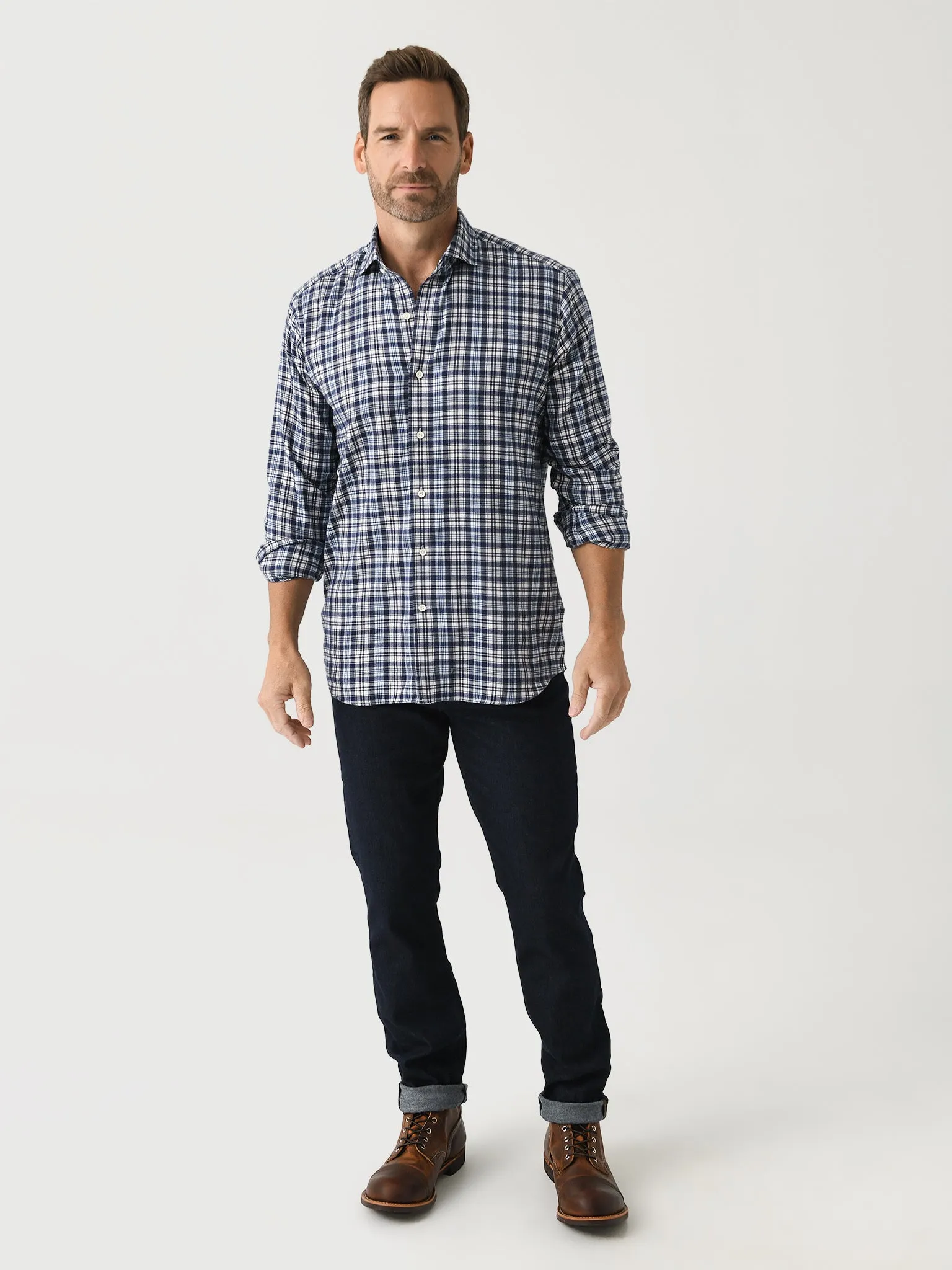 Peter Millar Crown Crafted Men's Bari Italian Flannel Sport Shirt sold by Saint Bernard product image thumbnail 2