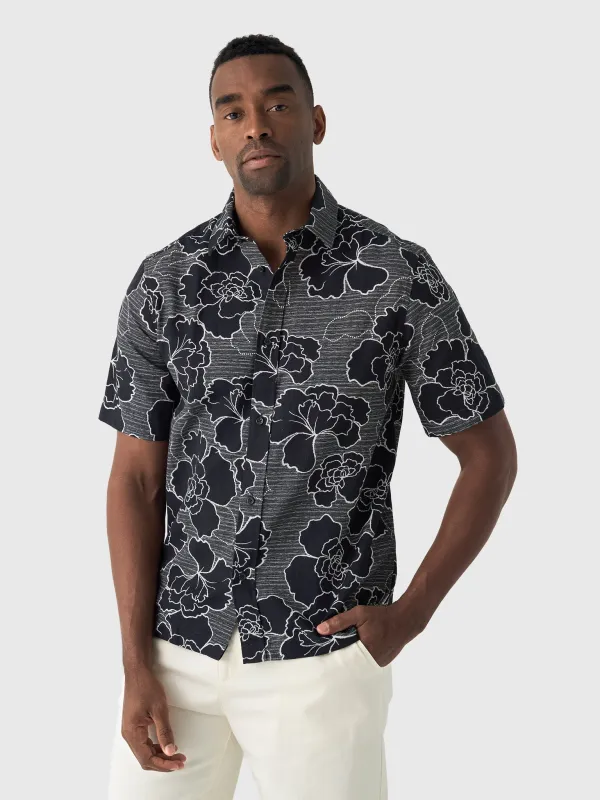 Les Deux Men's Charlie Poppy Short-Sleeve Shirt sold by Saint Bernard