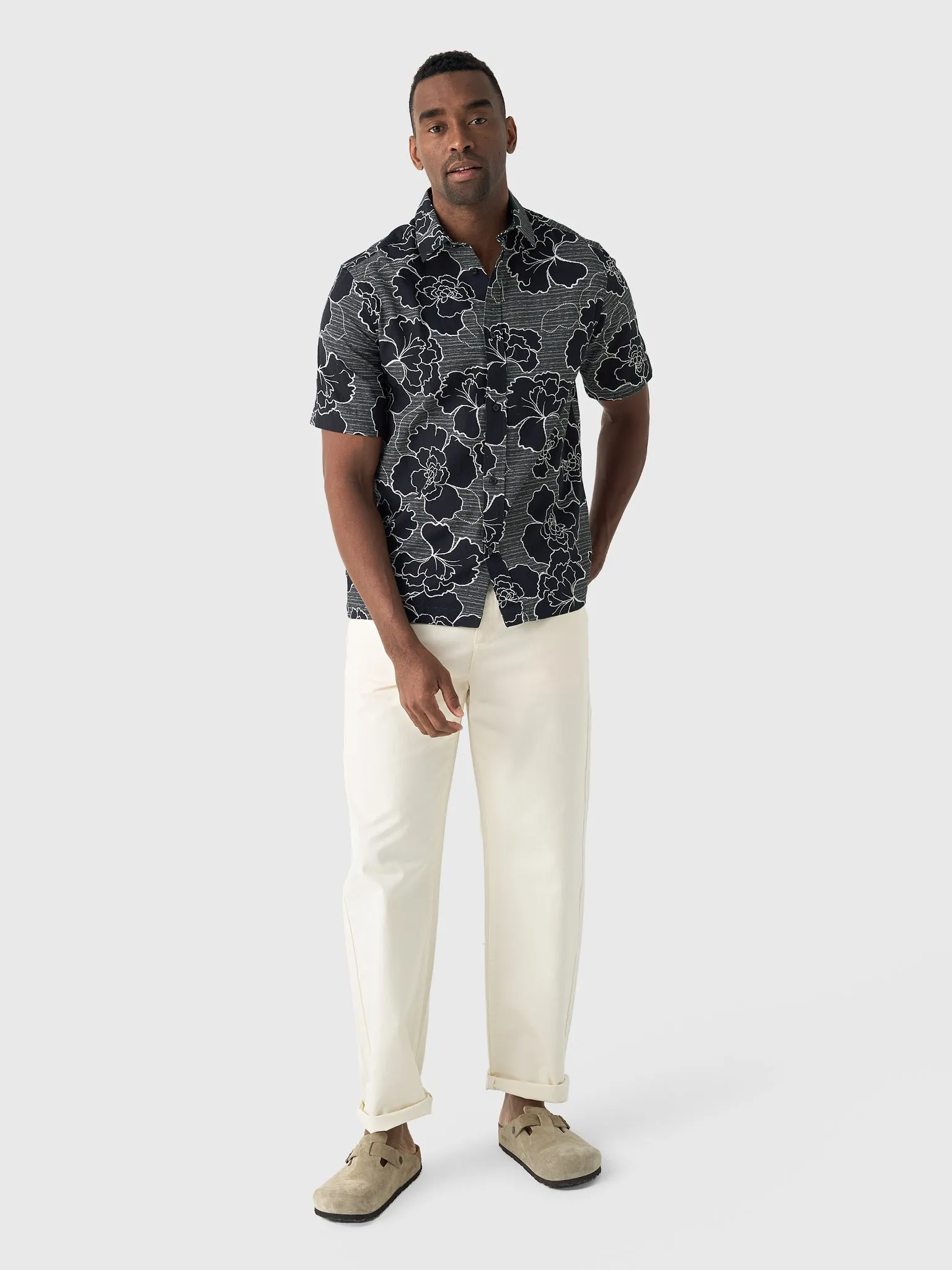 Les Deux Men's Charlie Poppy Short-Sleeve Shirt sold by Saint Bernard product image thumbnail 2