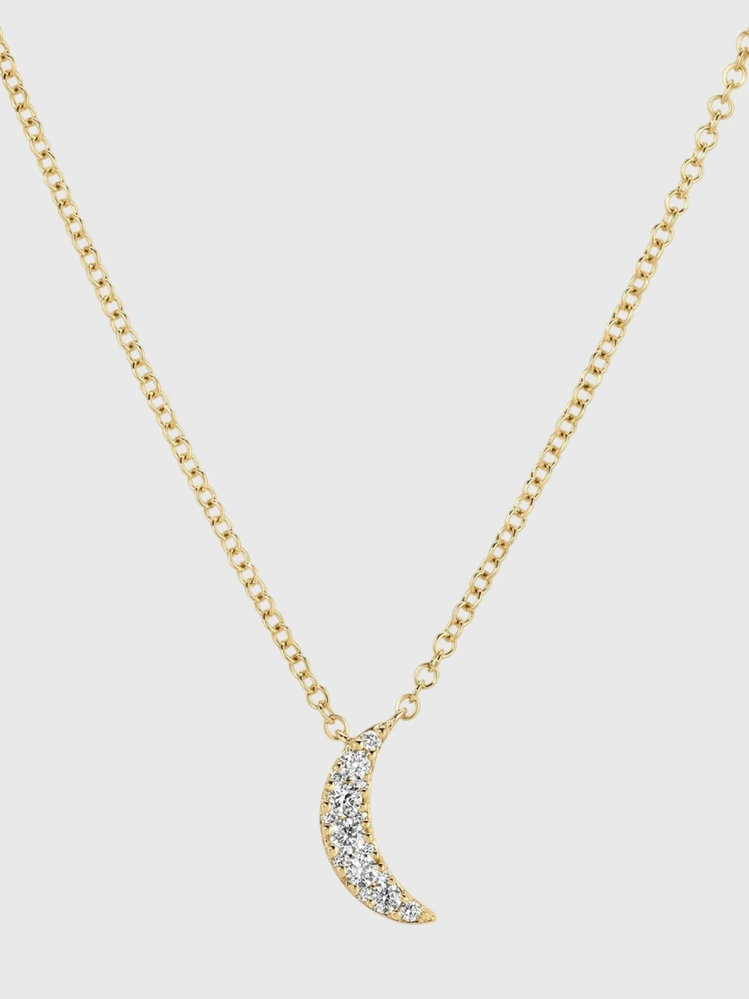 EF Collection Full Cut Diamond Crescent Choker Necklace sold by Saint Bernard