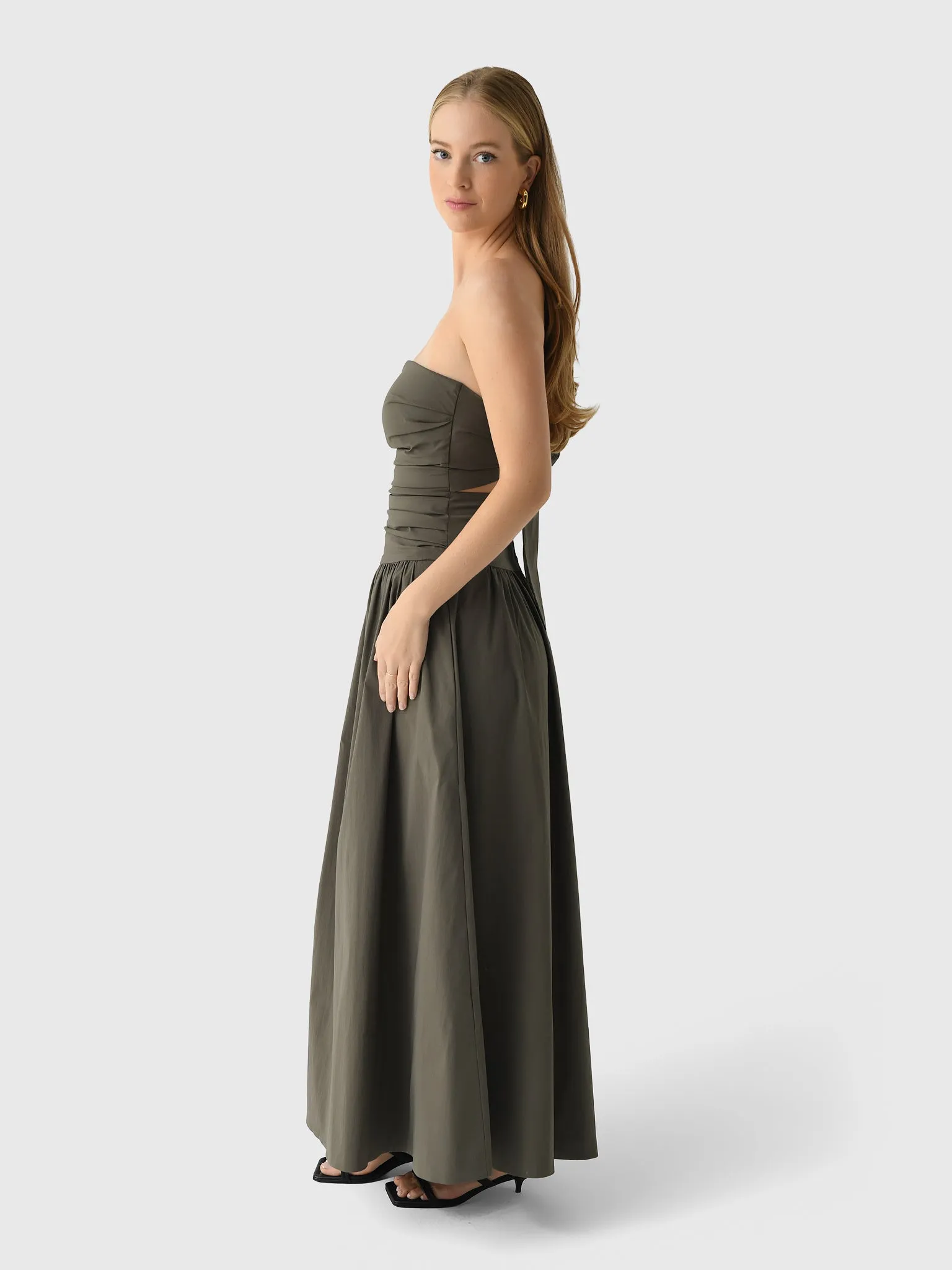 St. Agni Women's Gathered Strapless Tie Back Dress sold by Saint Bernard product image thumbnail 2