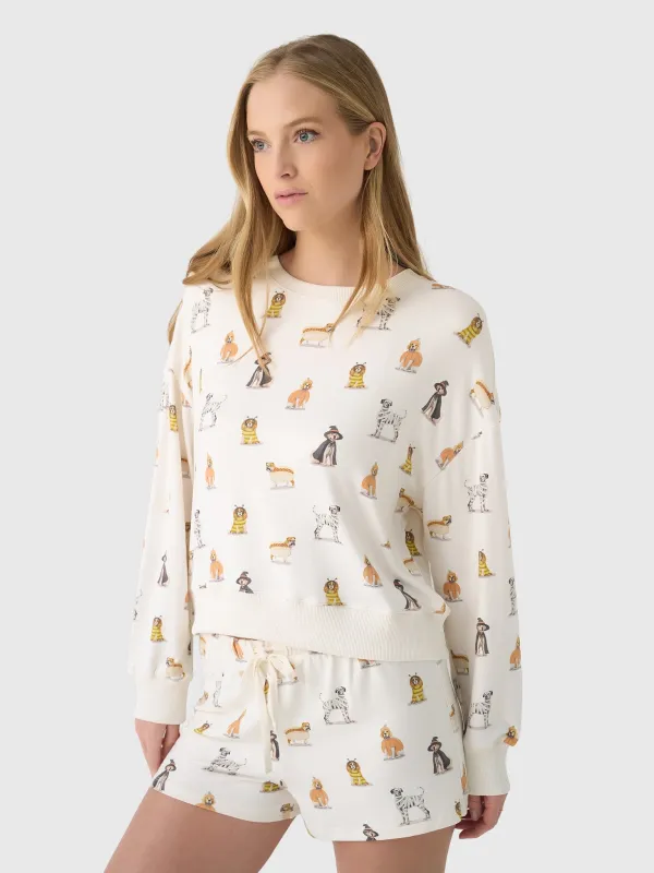 Z Supply Women's Elle Pup Long Sleeve Top sold by Saint Bernard