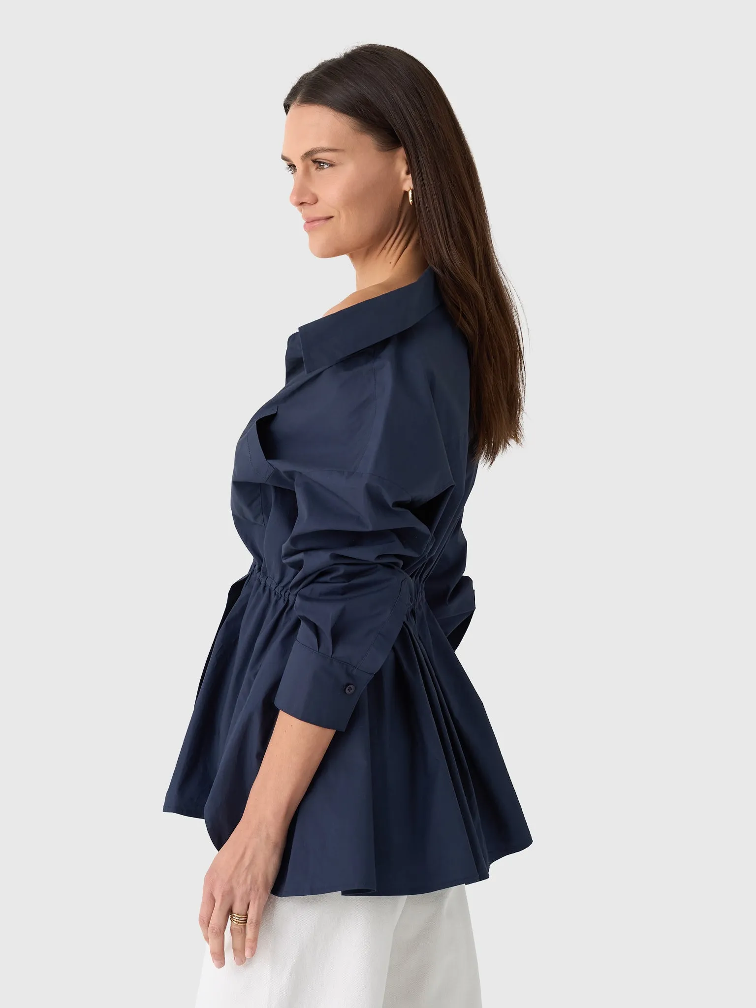 Rosie Assoulin Women's Falling Off The Shoulder Shirt sold by Saint Bernard product image thumbnail 3