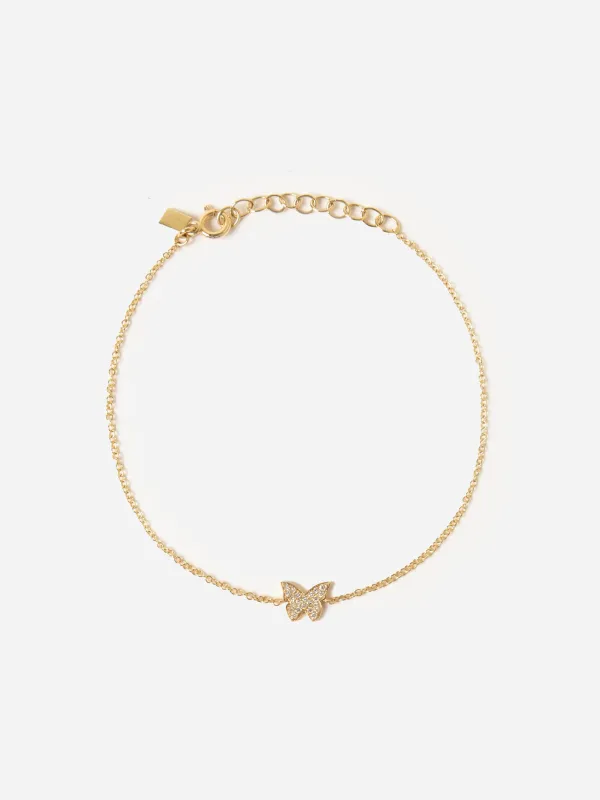 EF Collection Women's Diamond Butterfly Bracelet sold by Saint Bernard