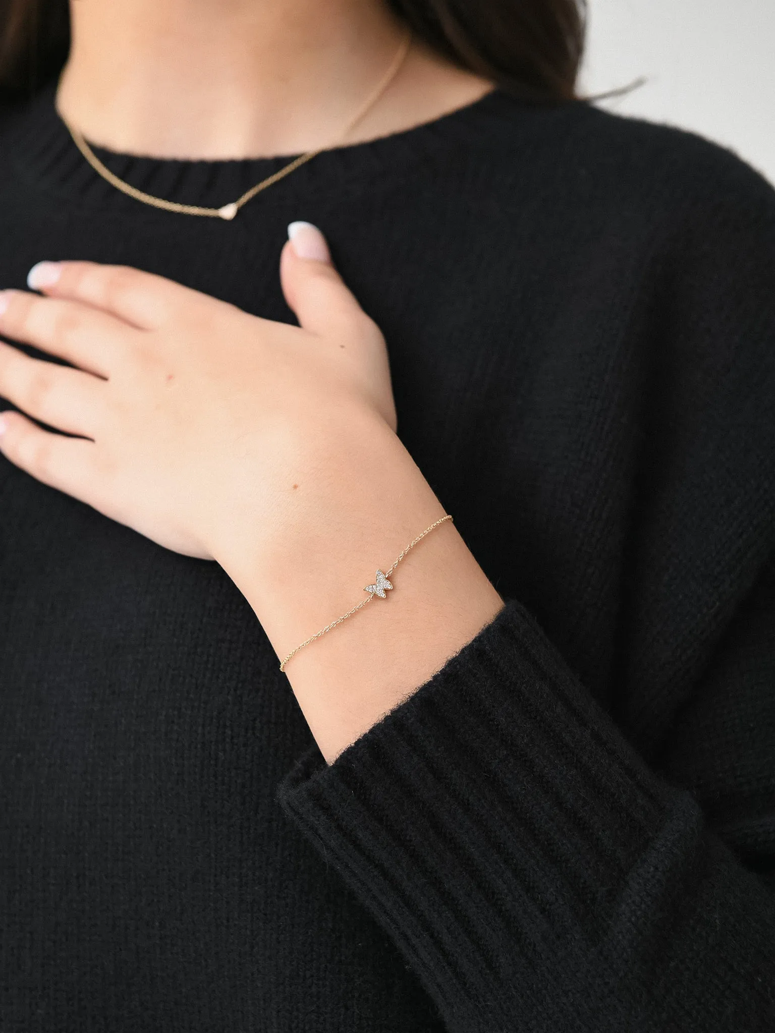 EF Collection Women's Diamond Butterfly Bracelet sold by Saint Bernard product image thumbnail 2