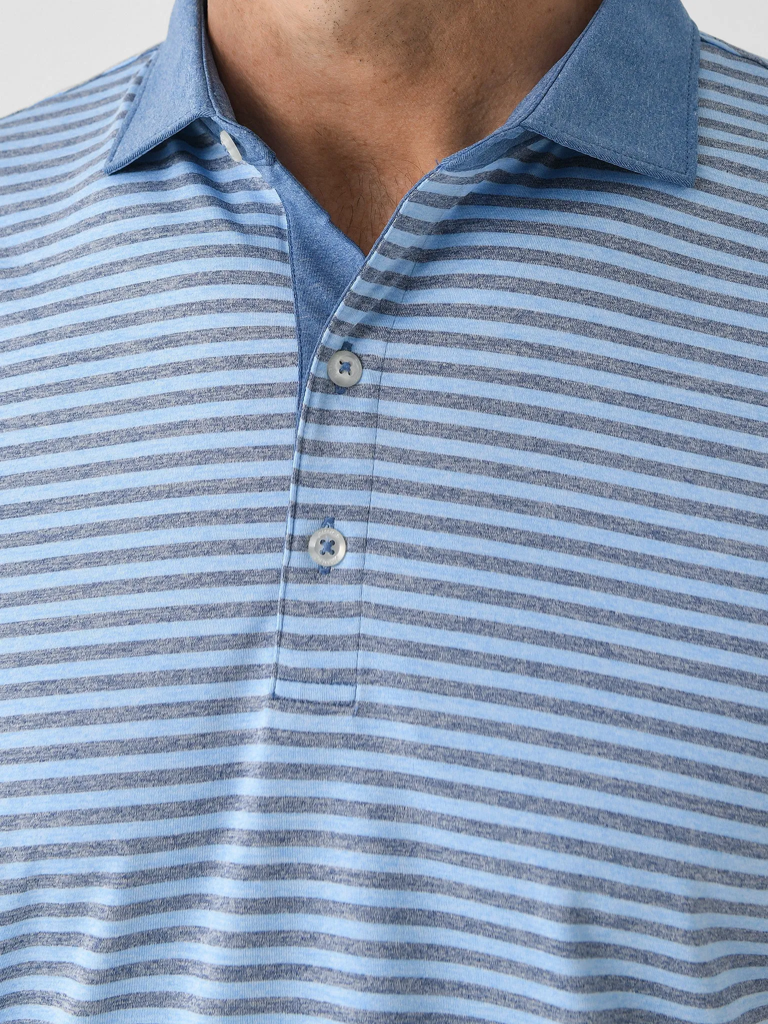 Johnnie-O Men's Gibbons Stripe Performance Jersey Polo sold by Saint Bernard product image thumbnail 5