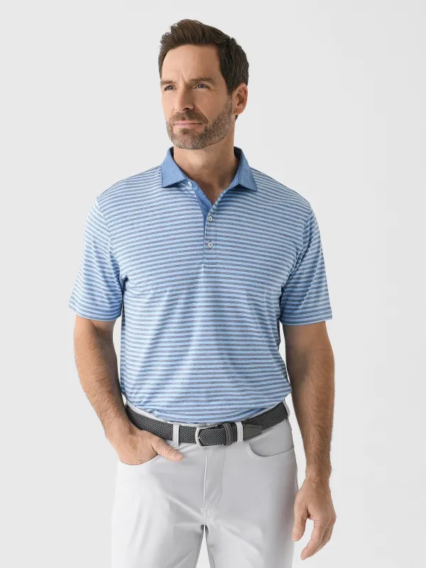 Johnnie-O Men's Gibbons Stripe Performance Jersey Polo sold by Saint Bernard