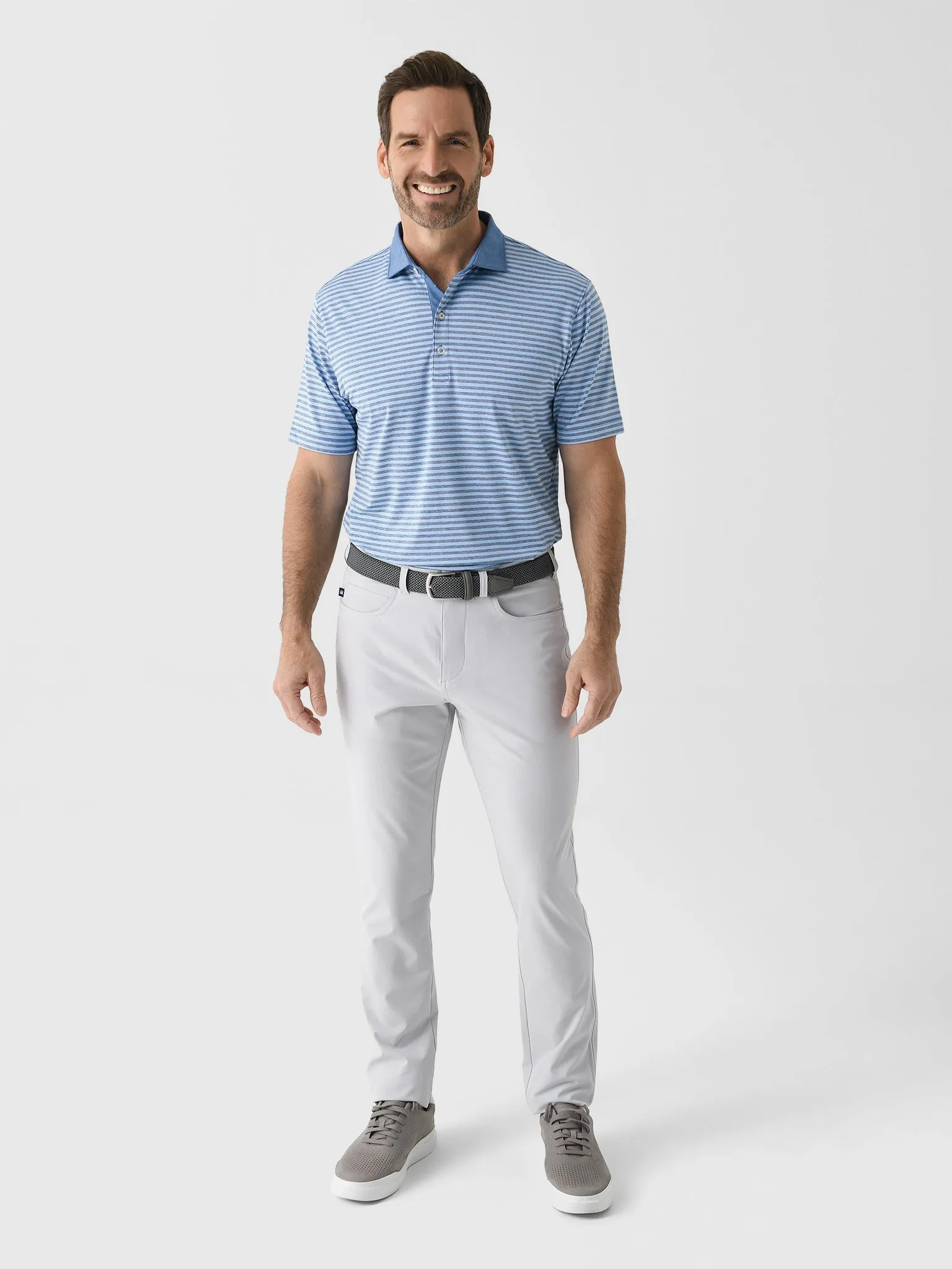 Johnnie-O Men's Gibbons Stripe Performance Jersey Polo sold by Saint Bernard product image thumbnail 2