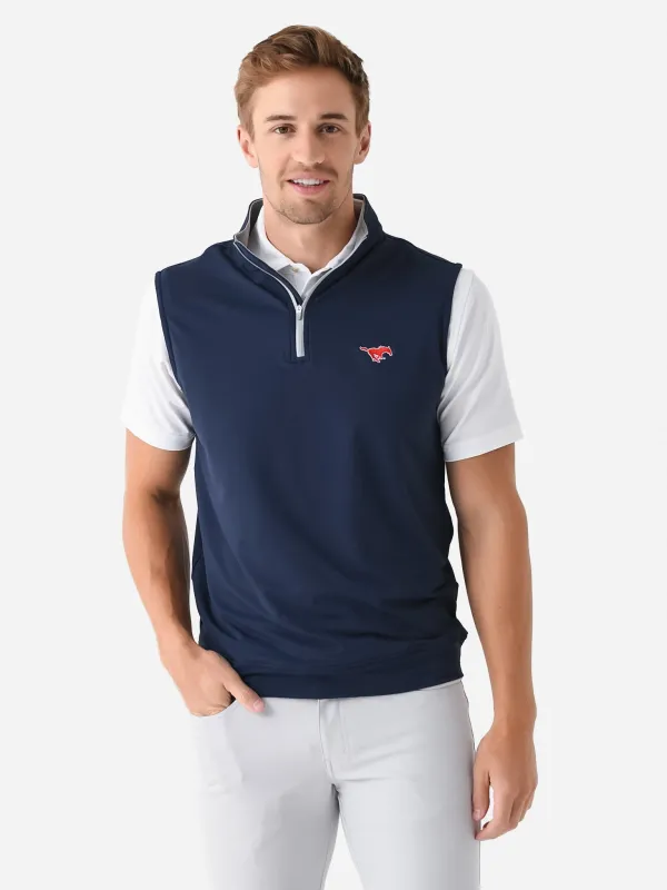 Peter Millar Collegiate Men's Galway Stretch Loop Terry Quarter-Zip Vest made by Peter Millar