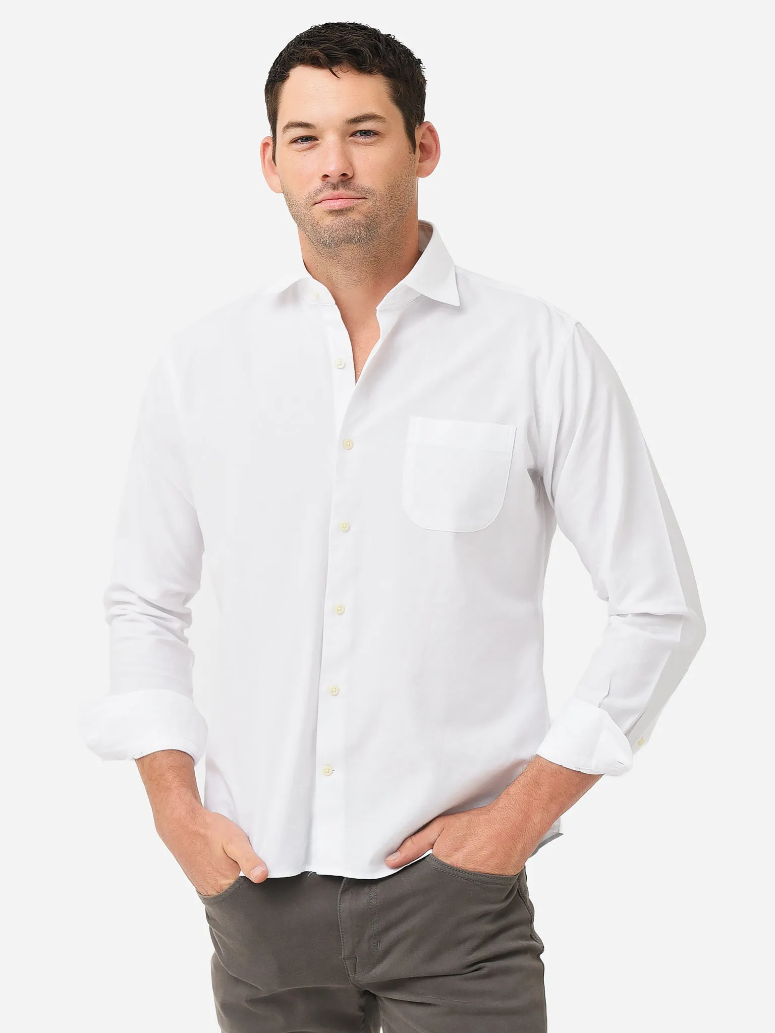 Peter Millar Crown Men's Hadley Oxford Cotton Sport Shirt sold by Saint Bernard product image thumbnail 2