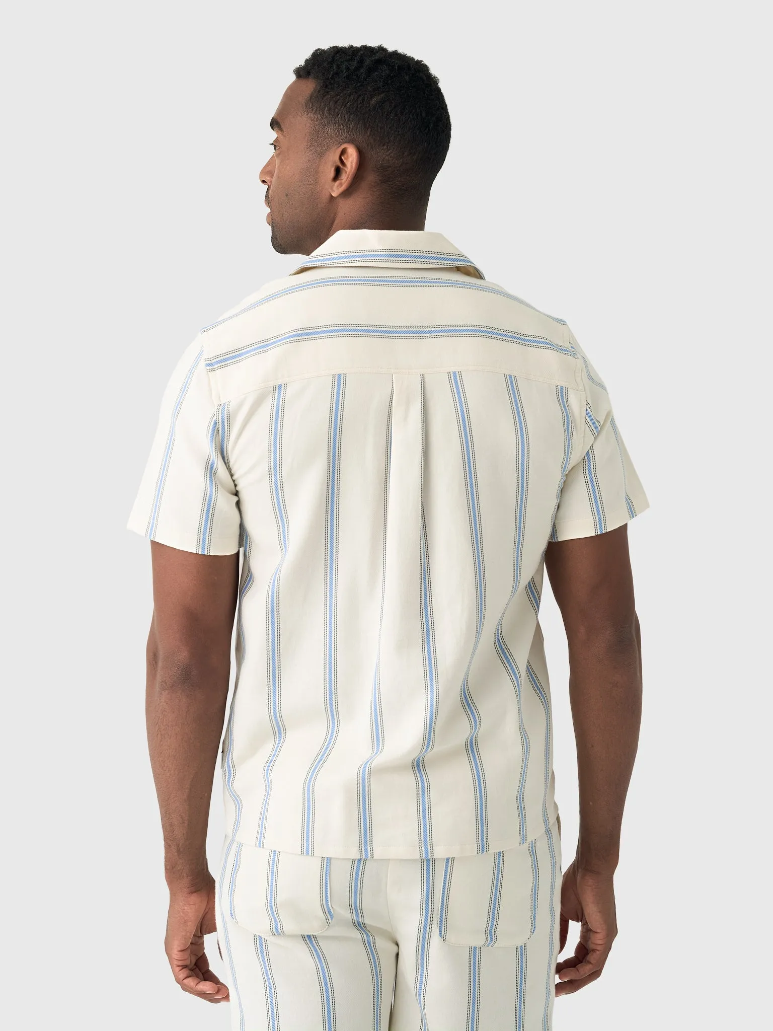 Les Deux Men's Lawson Stripe Short-Sleeve Shirt sold by Saint Bernard product image thumbnail 4