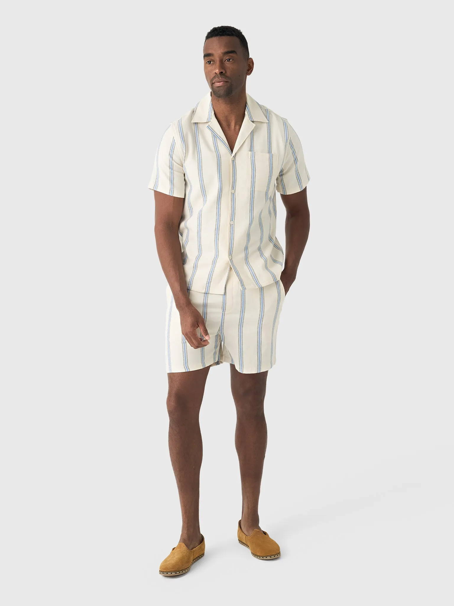 Les Deux Men's Lawson Stripe Short-Sleeve Shirt sold by Saint Bernard product image thumbnail 2