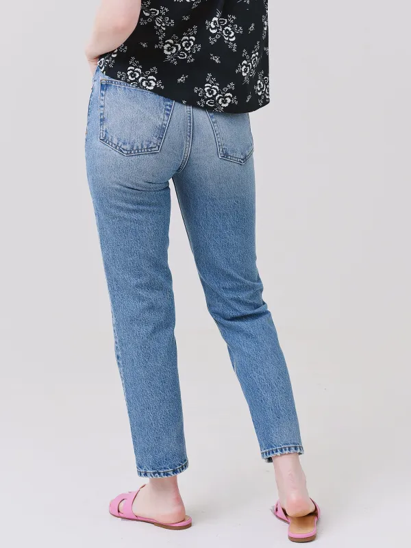 Re/Done Women's 90s High Rise Ankle Crop made by Saint Bernard