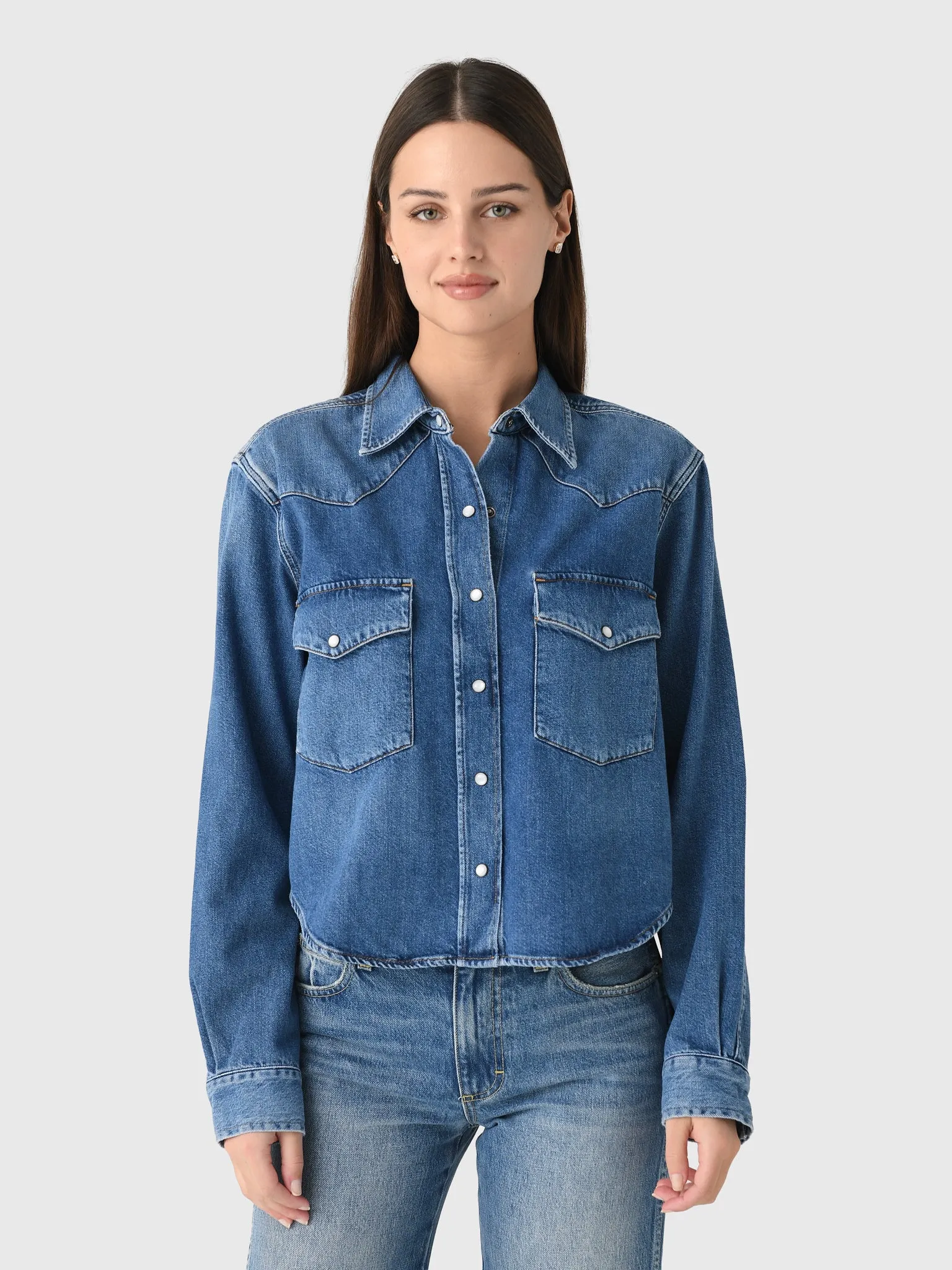 Citizens Of Humanity Women's Cropped Western Shirt sold by Saint Bernard