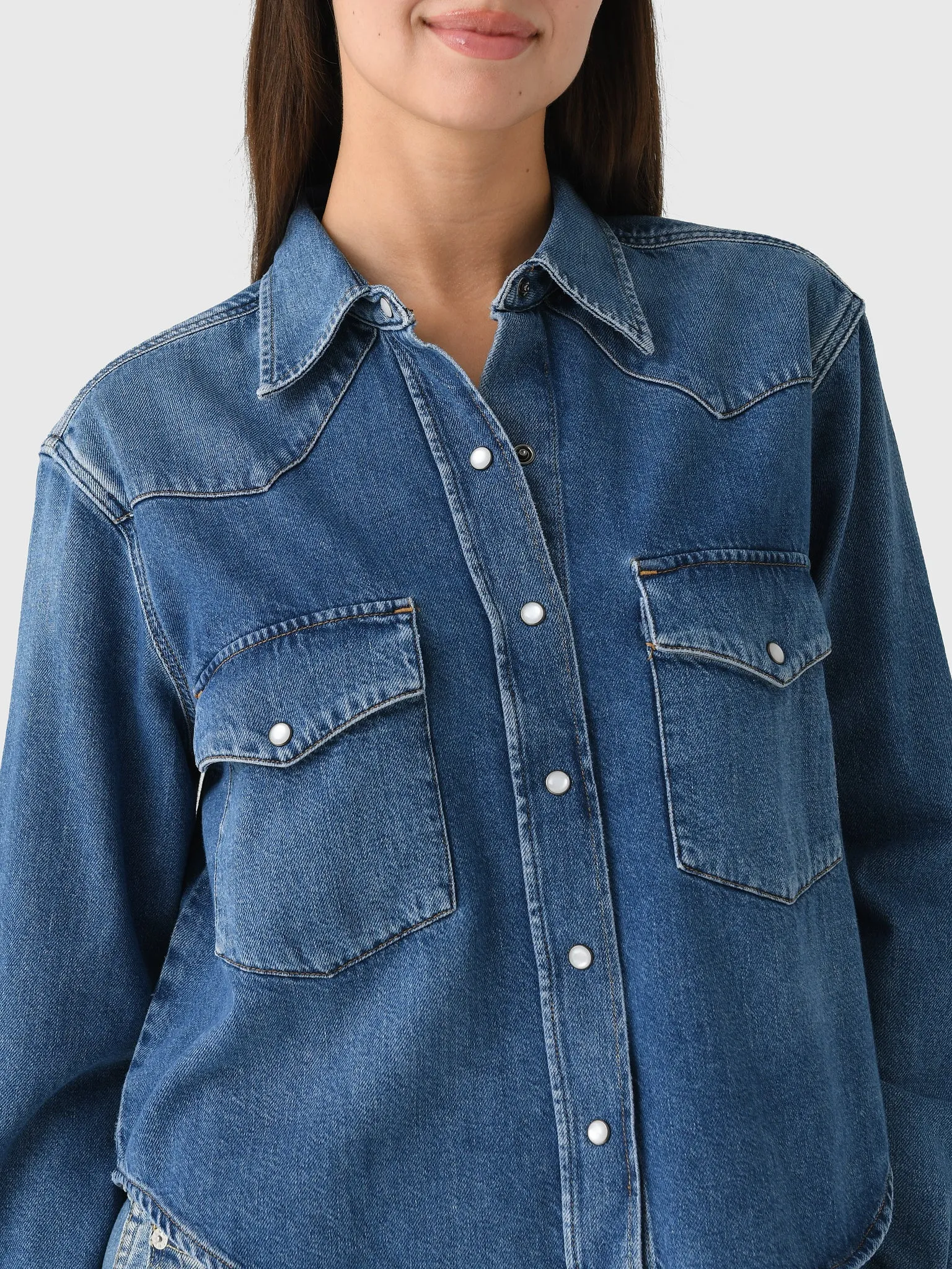 Citizens Of Humanity Women's Cropped Western Shirt sold by Saint Bernard product image thumbnail 5