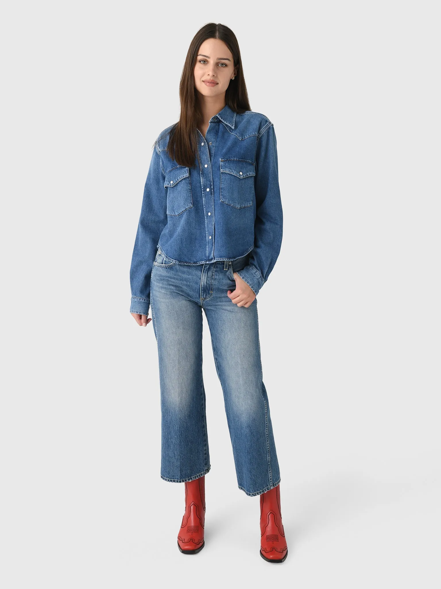 Citizens Of Humanity Women's Cropped Western Shirt sold by Saint Bernard product image thumbnail 2
