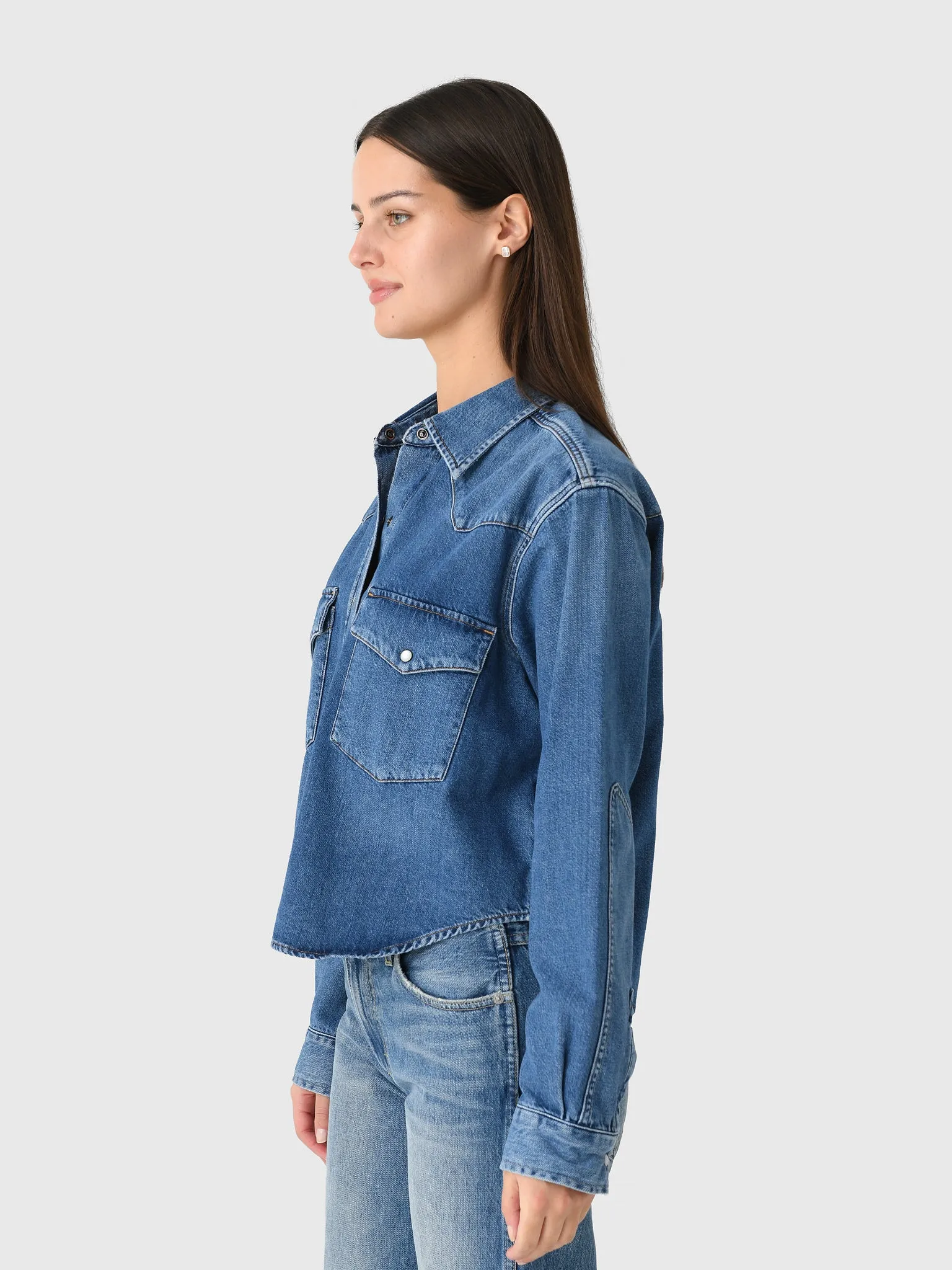 Citizens Of Humanity Women's Cropped Western Shirt sold by Saint Bernard product image thumbnail 3