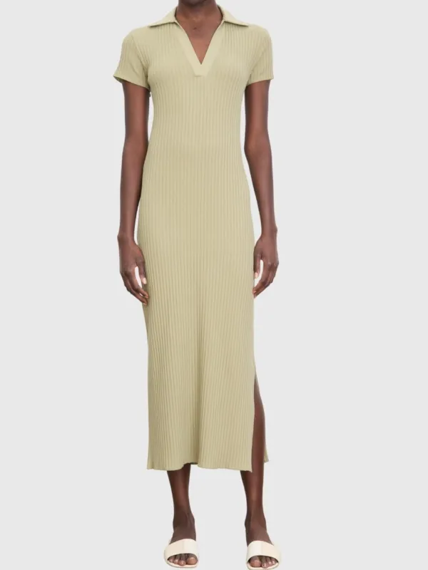 Vince Women's Ribbed Cotton-Blend Polo Dress made by Vince