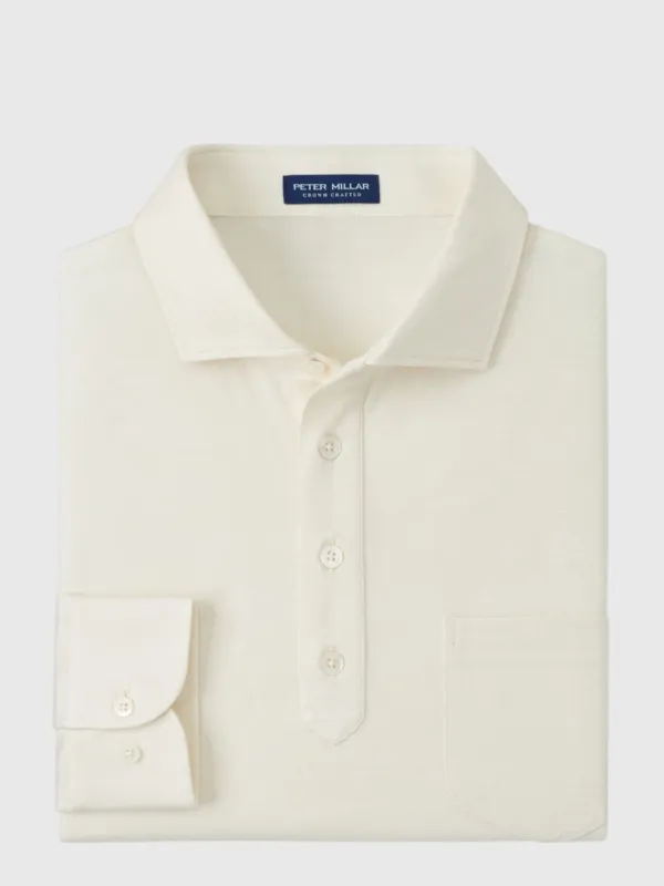 Peter Millar Crown Crafted Men's Landon Long-Sleeve Polo sold by Saint Bernard