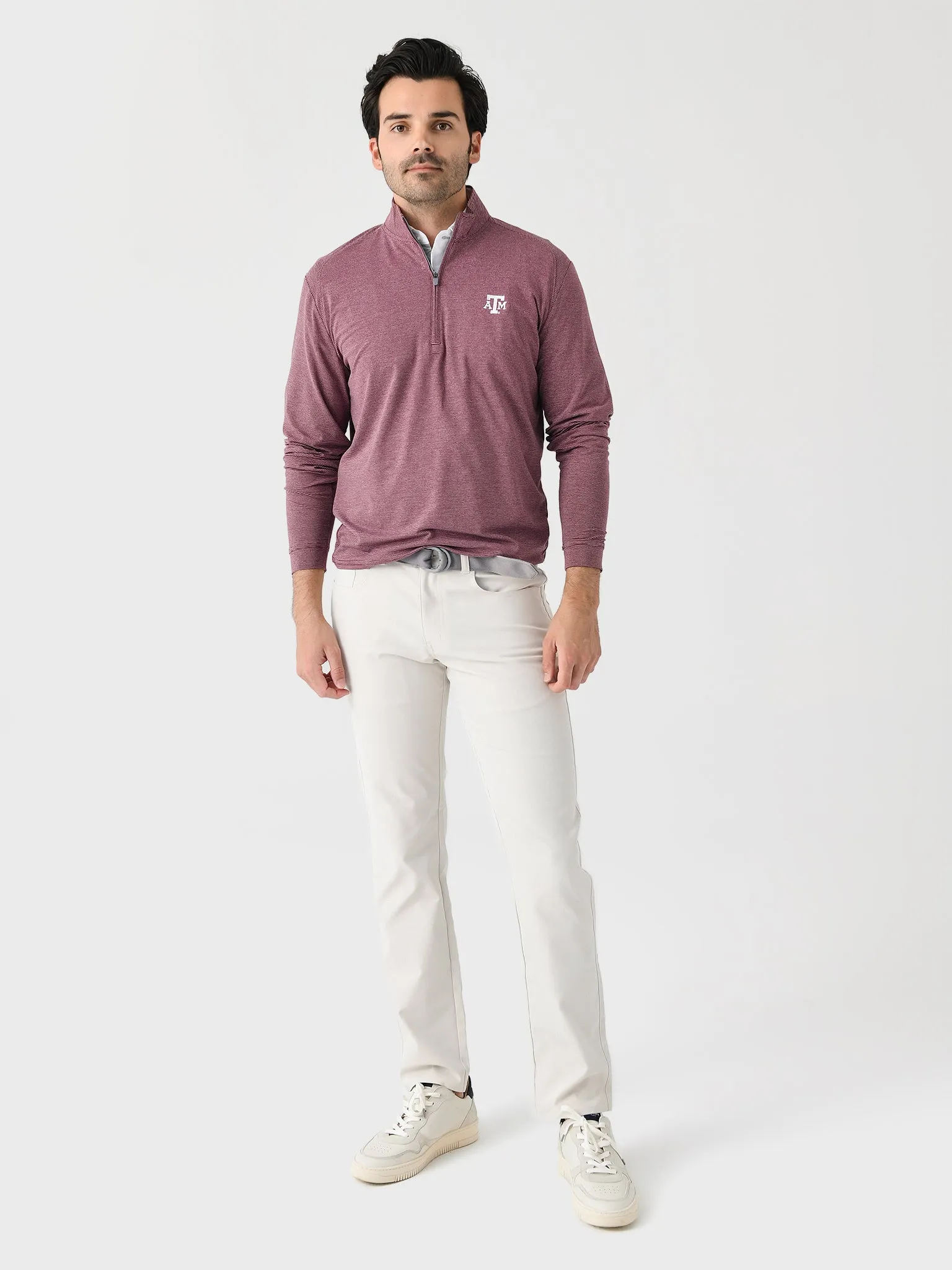 Johnnie-O Men's Collegiate Vaughn Striped Performance Quarter-Zip sold by Saint Bernard product image thumbnail 2