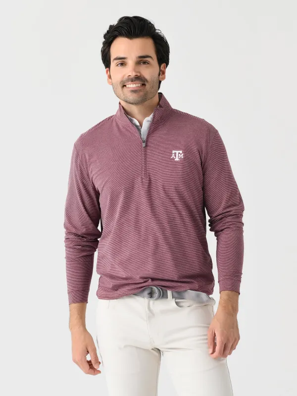 Johnnie-O Men's Collegiate Vaughn Striped Performance Quarter-Zip sold by Saint Bernard