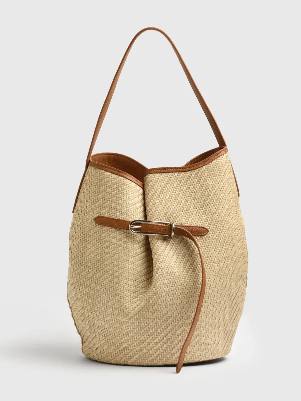 Liffner Large Belted Bucket Bag made by Liffner