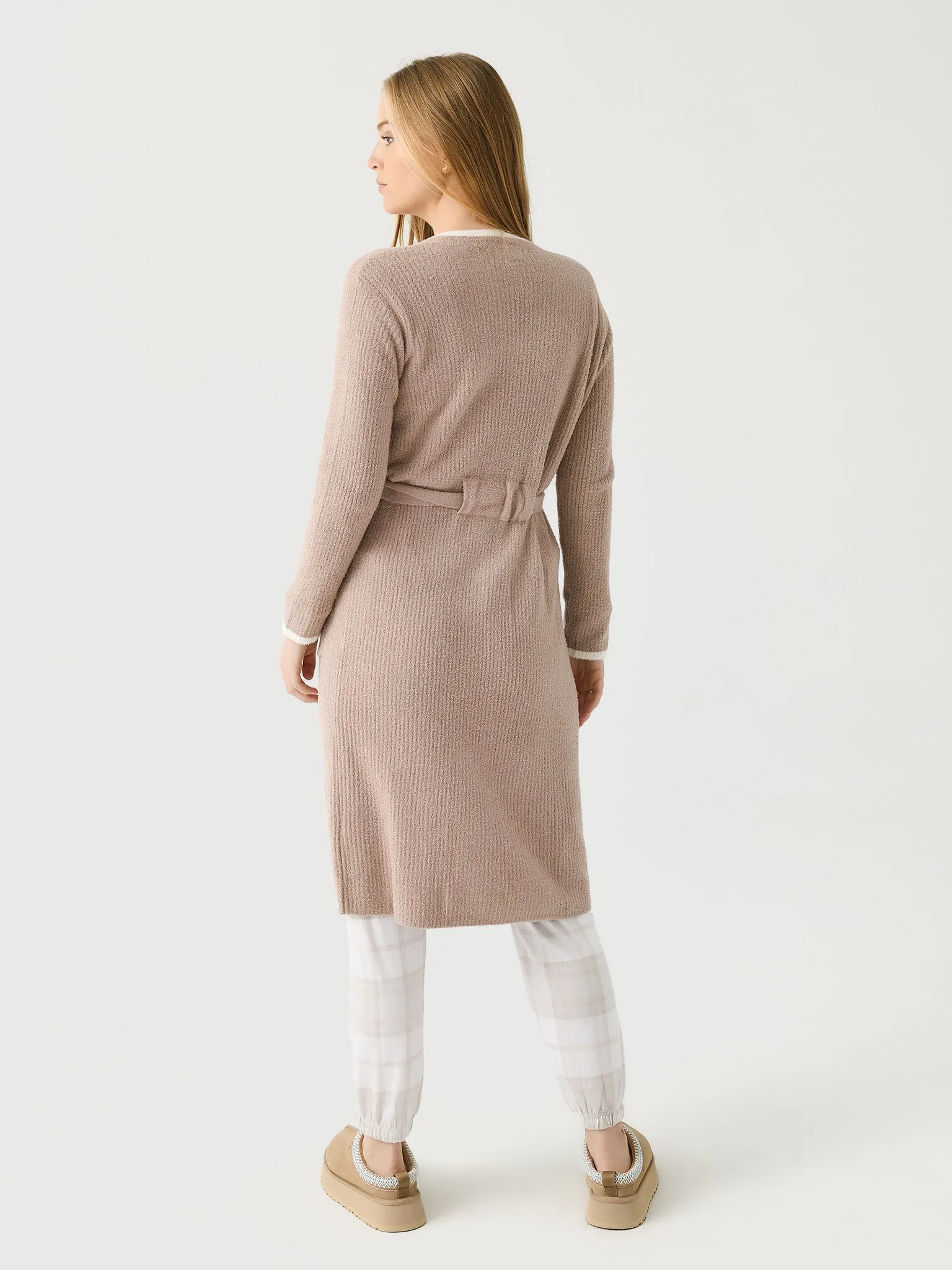 Barefoot Dreams Women's CozyChic® Lite Contrast Ribbed Robe sold by Saint Bernard product image thumbnail 3