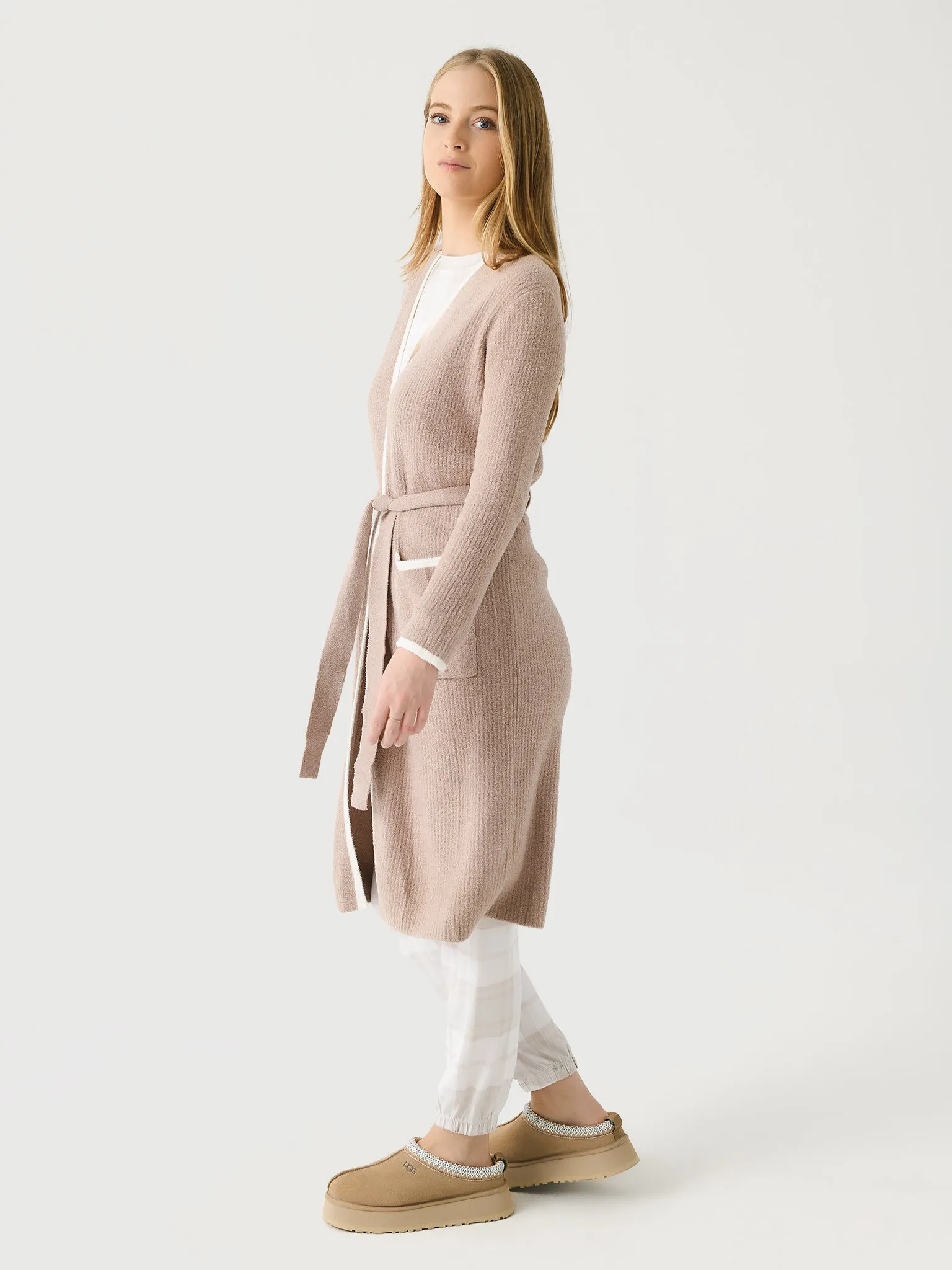 Barefoot Dreams Women's CozyChic® Lite Contrast Ribbed Robe sold by Saint Bernard product image thumbnail 2