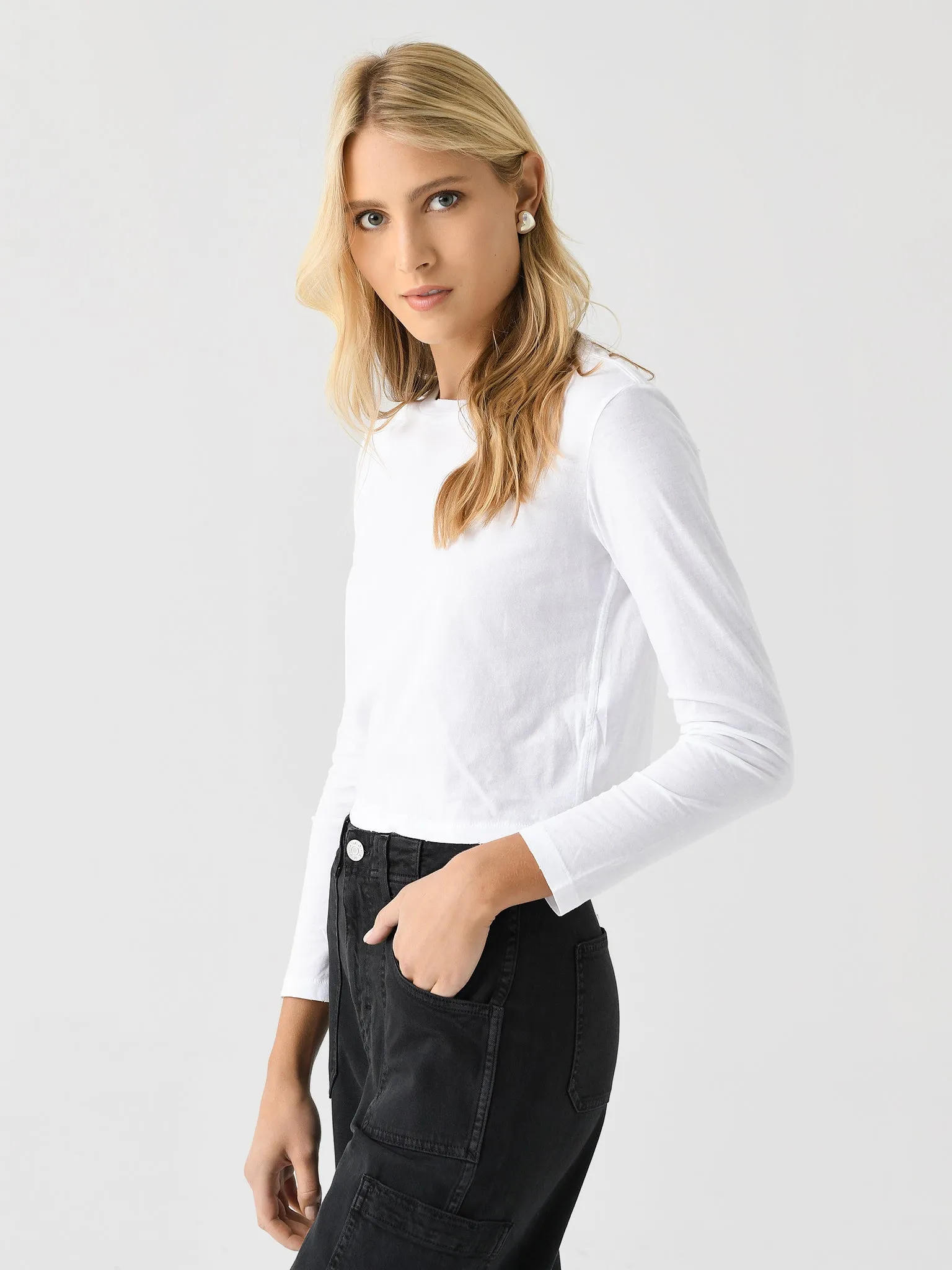 AMO Women's Long Sleeve Babe Tee sold by Saint Bernard product image thumbnail 3