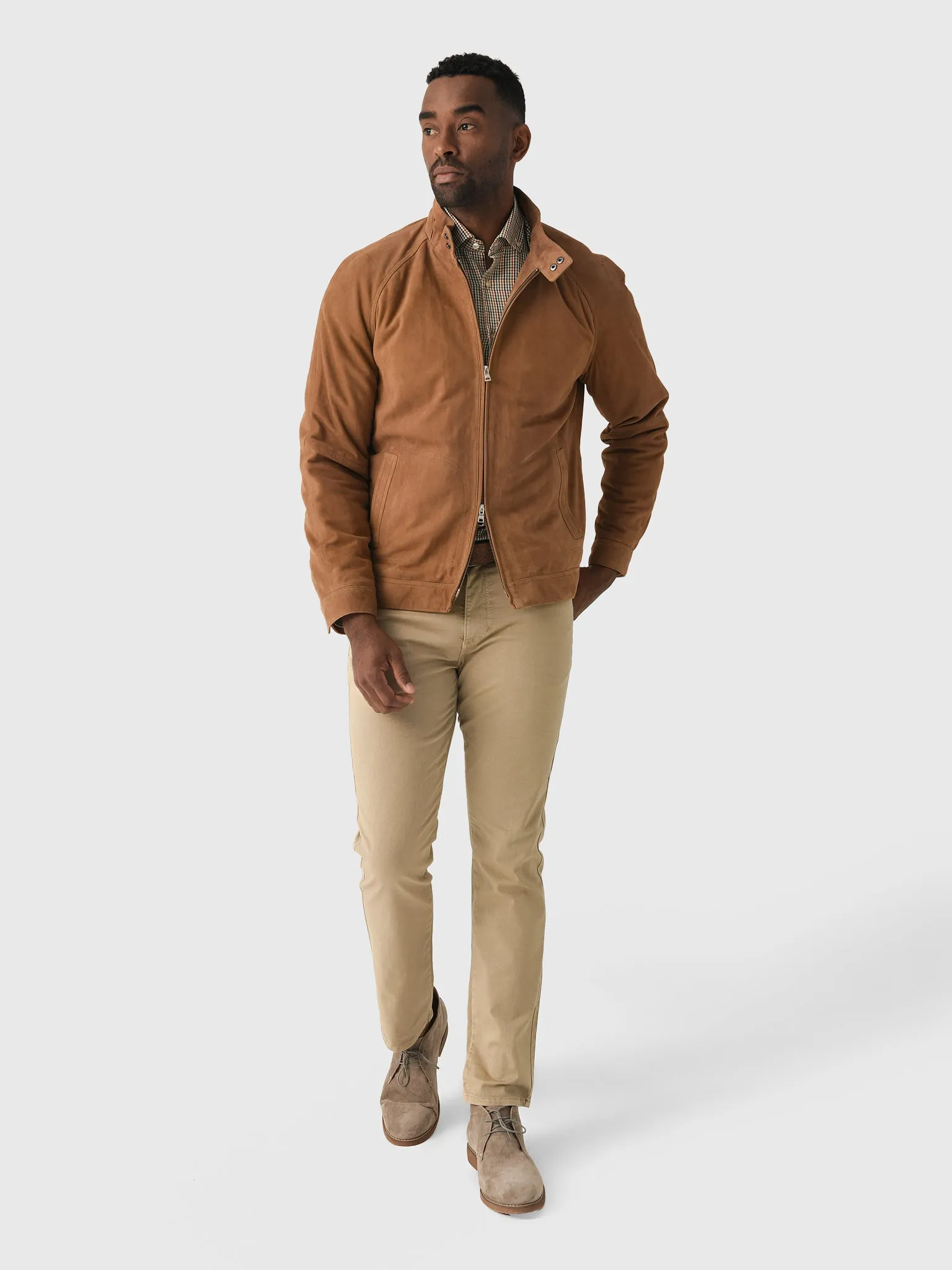 Peter Millar Crown Crafted Men's Soho Suede Bomber sold by Saint Bernard product image thumbnail 2