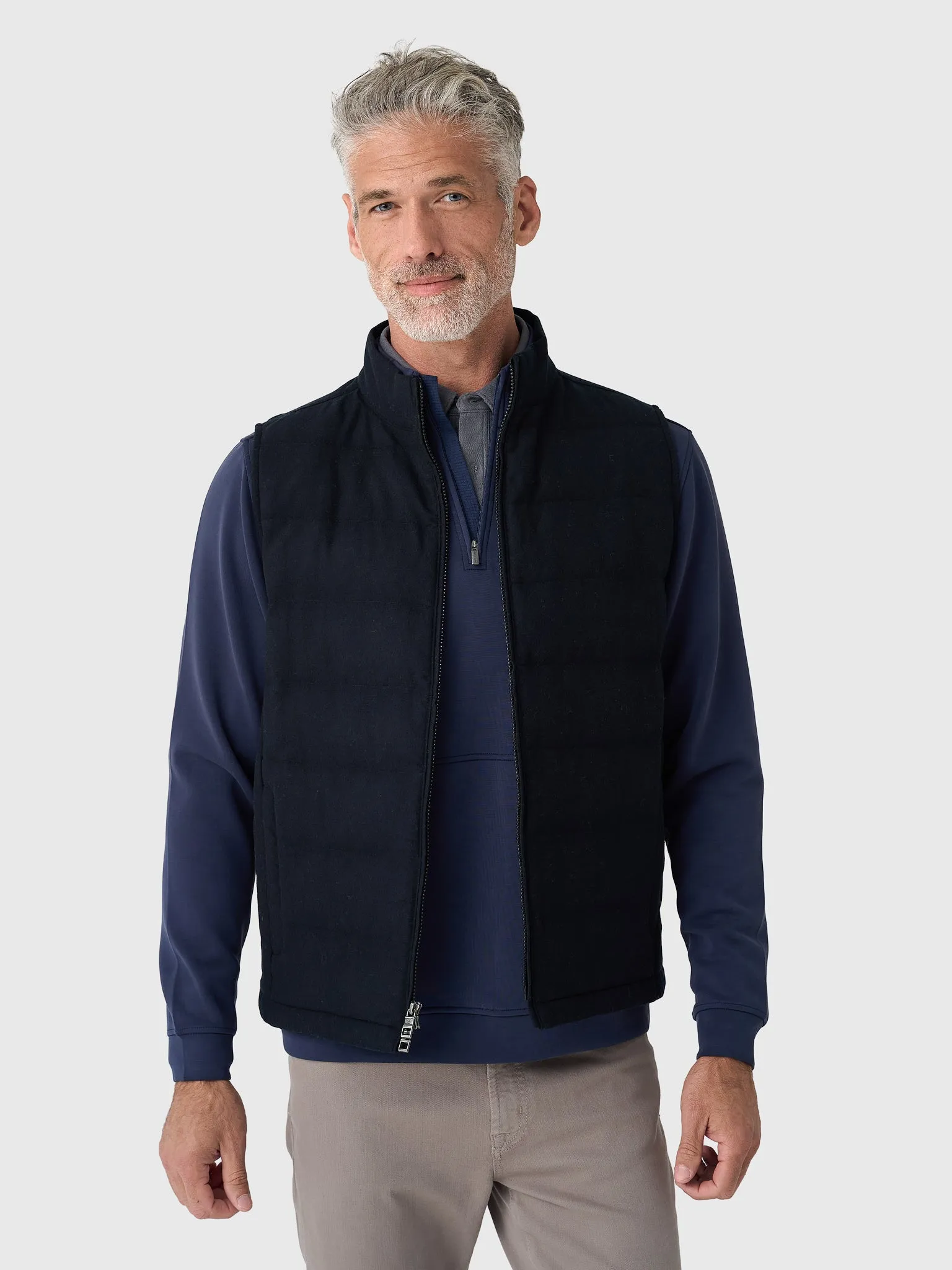 Peter Millar Crown Men's Davos Flannel Vest sold by Saint Bernard