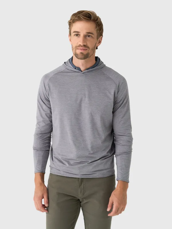 Peter Millar Crown Crafted Men's Stealth Performance Hoodie made by Saint Bernard