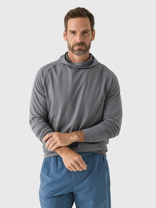 Peter Millar Crown Sport Men's Pine Sugar Stripe Performance Hoodie made by Peter Millar