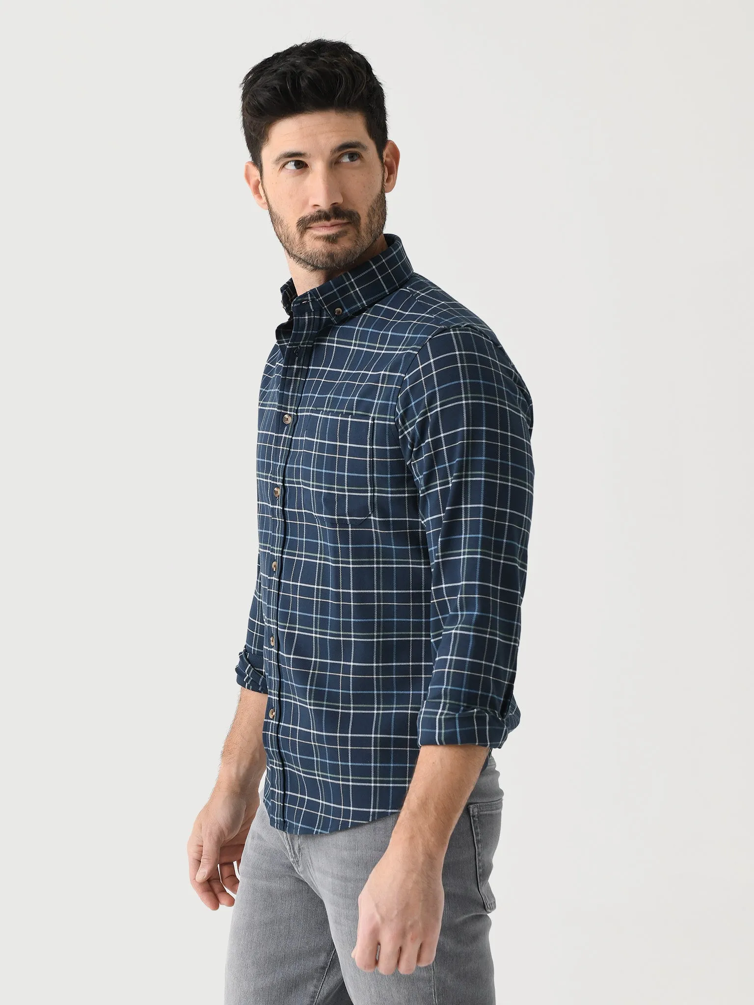 Mizzen+Main Men's Trim City Flannel Twill sold by Saint Bernard product image thumbnail 3