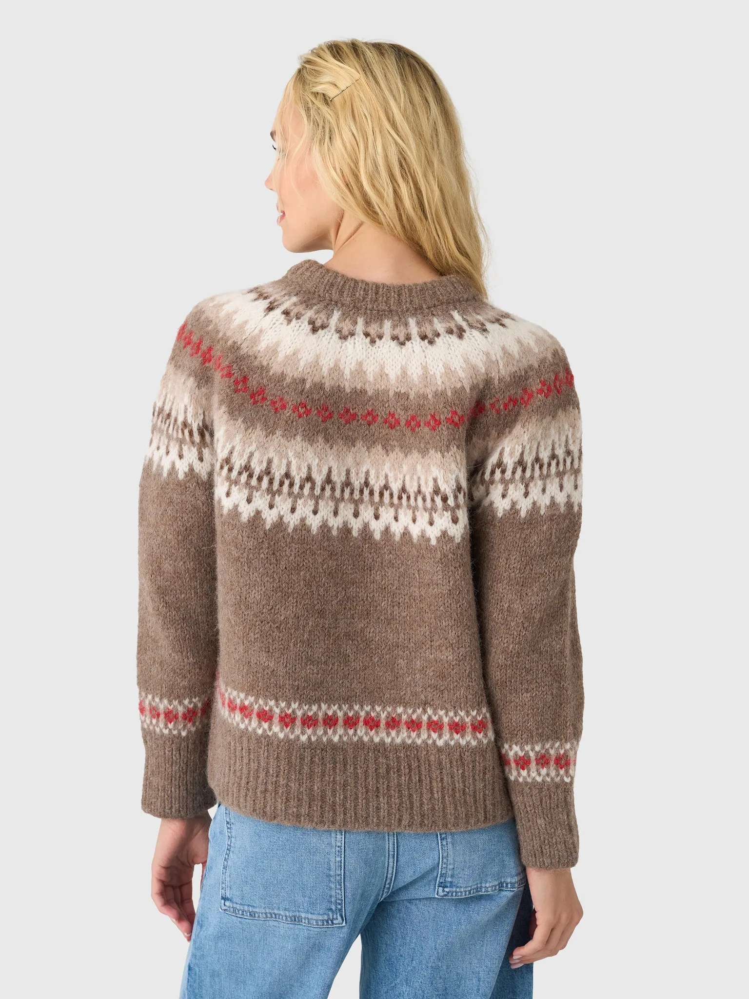 White + Warren Women's Alpaca Blend Fair Isle Crewneck Sweater sold by Saint Bernard product image thumbnail 4