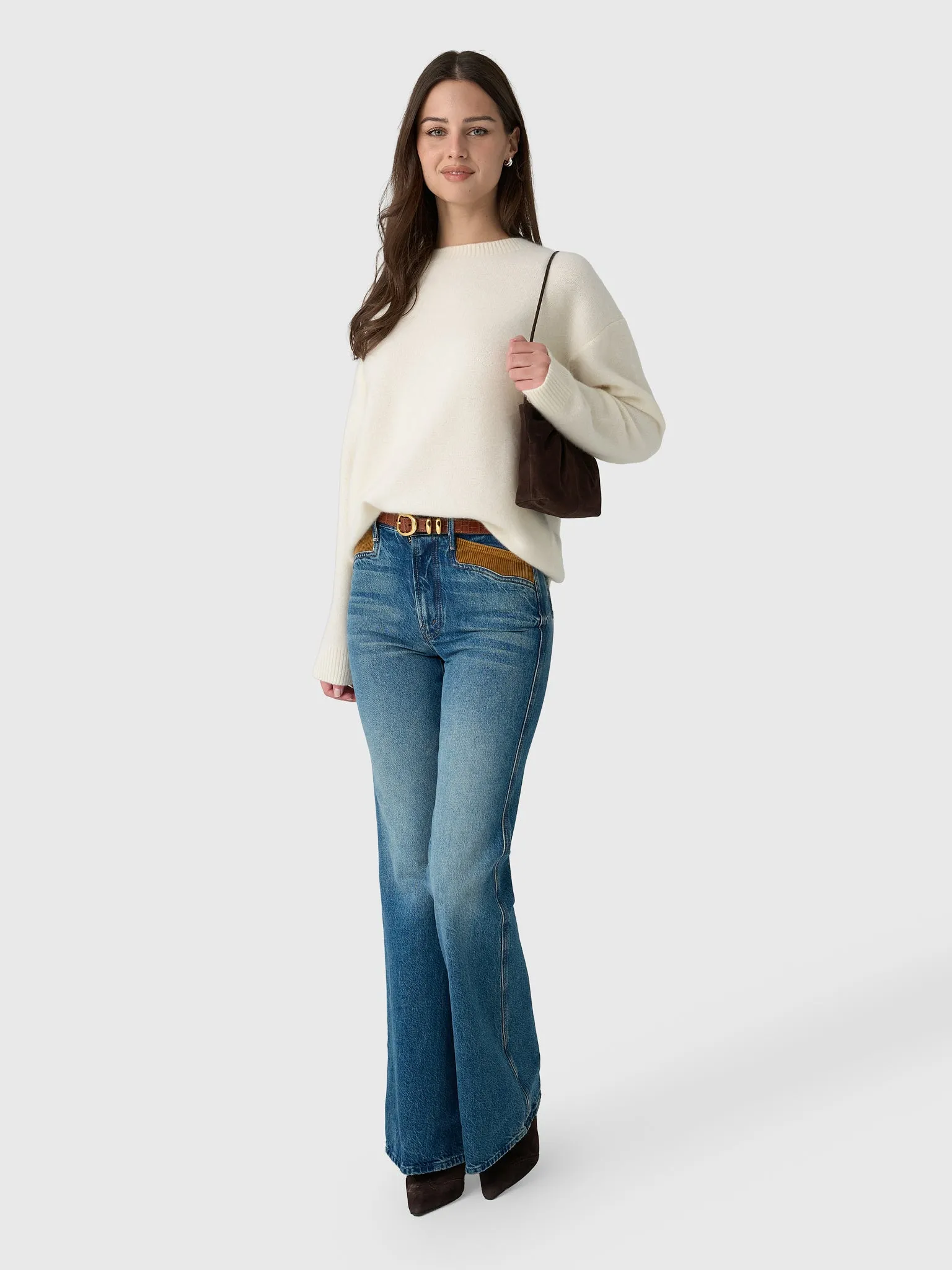 Vince Women's Plush Cashmere Crew Neck Sweater sold by Saint Bernard product image thumbnail 2