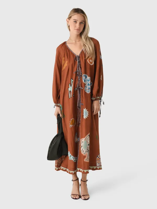 Alemais Women's Laurence Tie Front Shirtdress made by Alemais