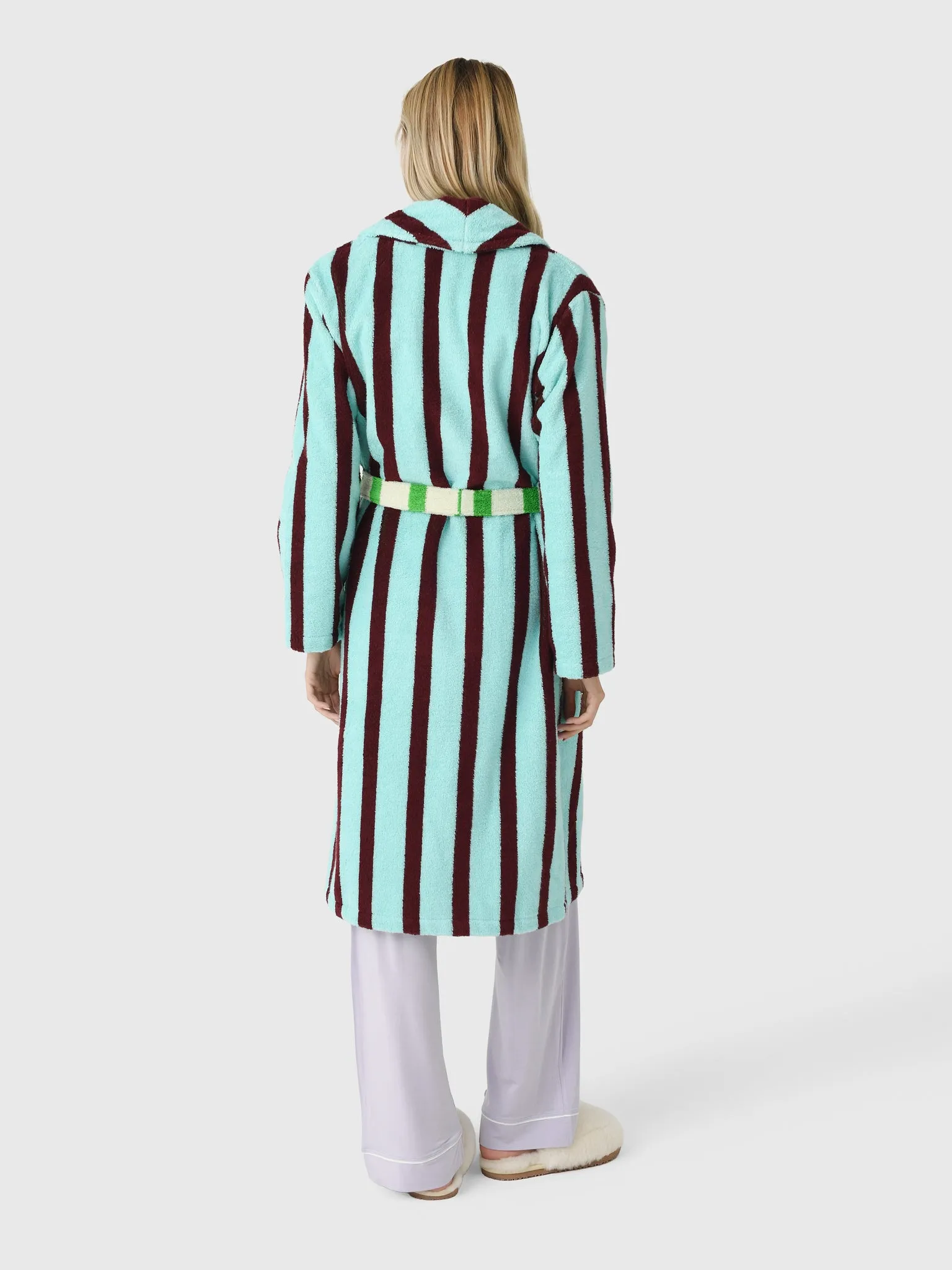 Dusen Dusen Women's Willow Stripe Bathrobe sold by Saint Bernard product image thumbnail 3
