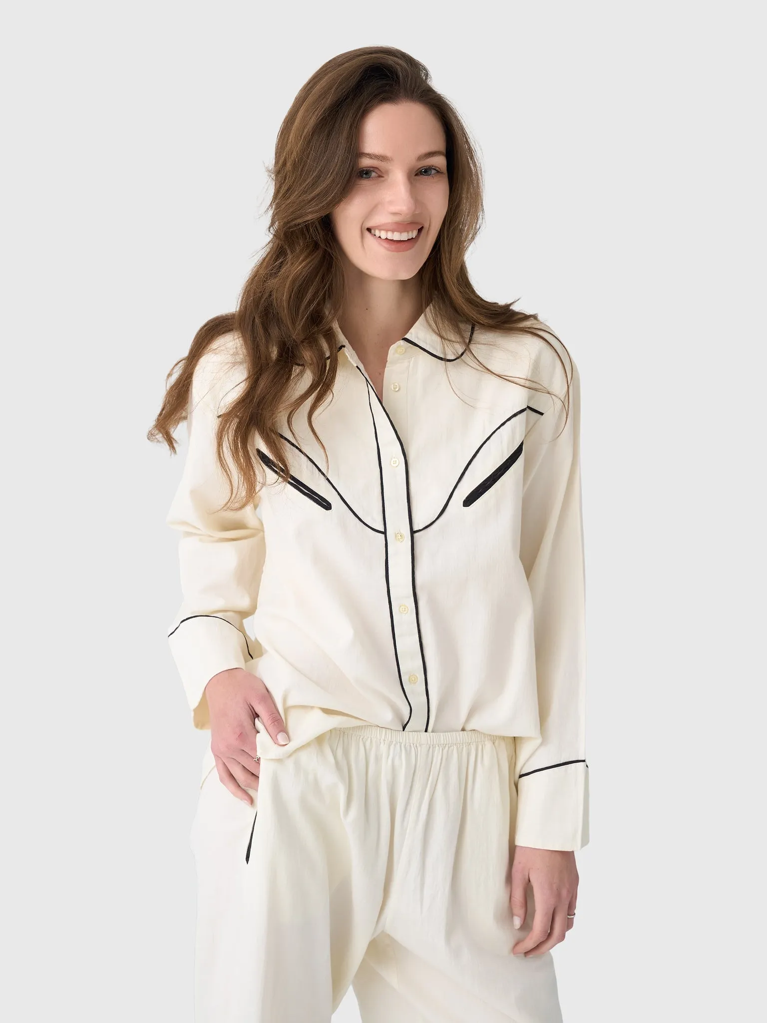 The Great Women's The Flannel Western Pajama Shirt sold by Saint Bernard