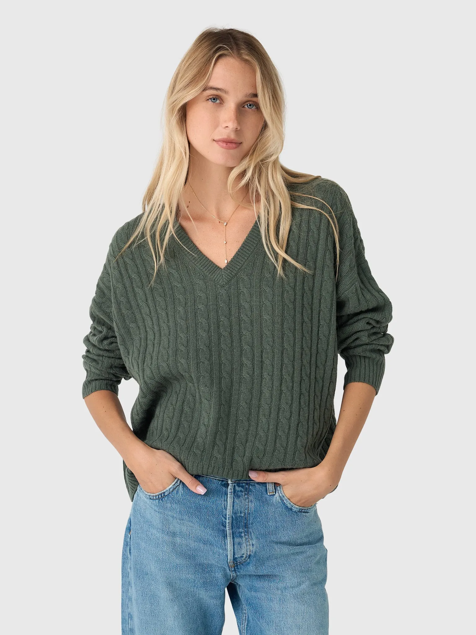 Jenni Kayne Women's Nell V-Neck Sweater sold by Saint Bernard