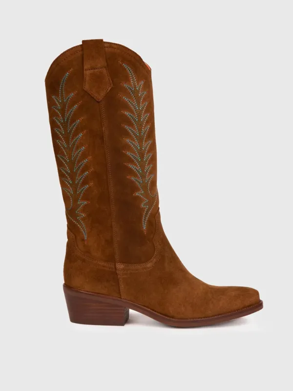 Penelope Chilvers Women's Goldie Embroidered Cowboy Boot made by Penelope Chilvers