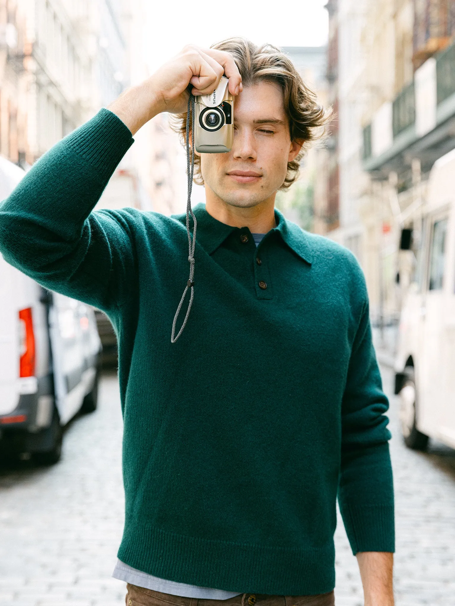 Guest In Residence Men's Allday Polo Sweater sold by Saint Bernard product image thumbnail 2