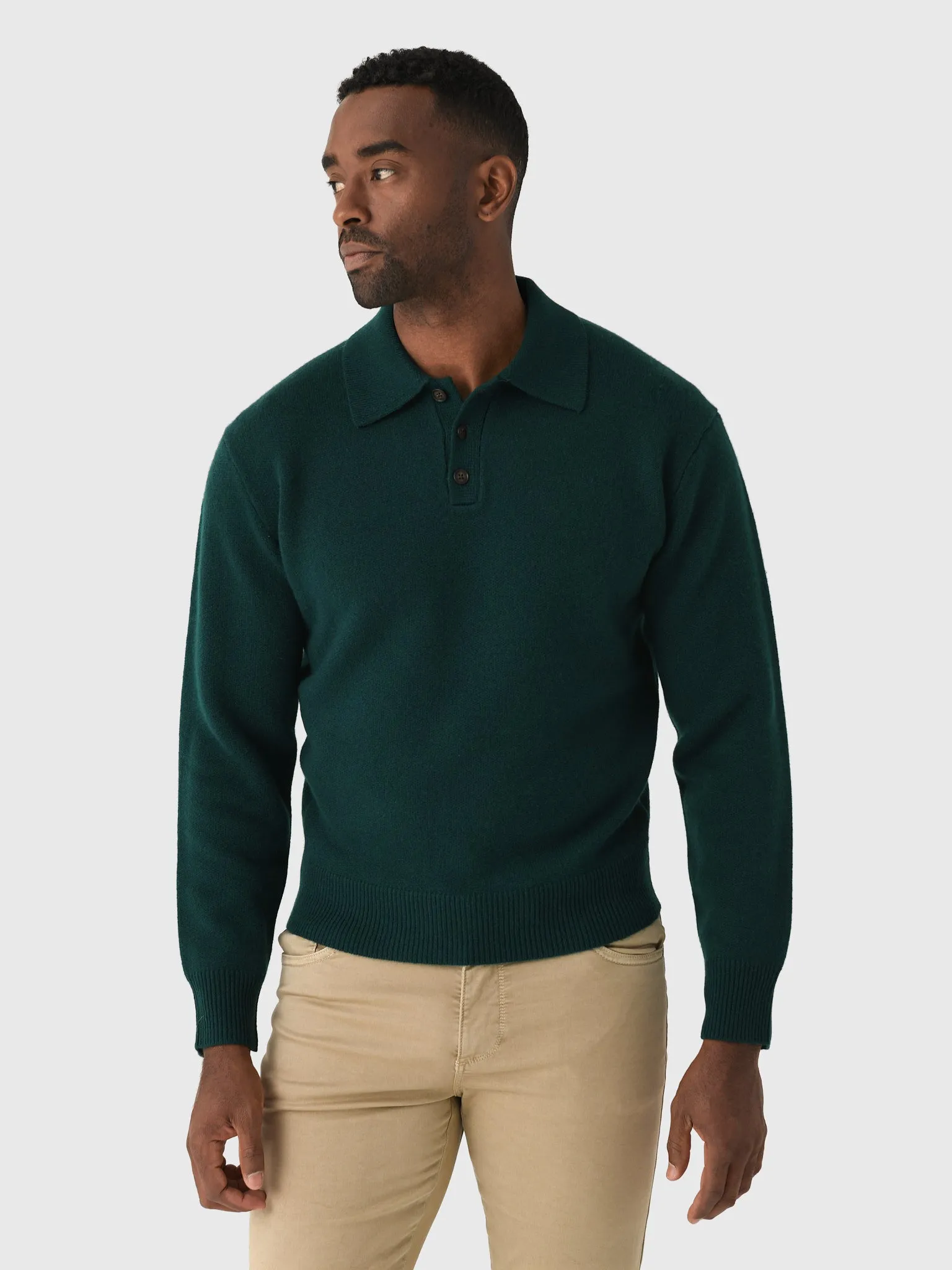 Guest In Residence Men's Allday Polo Sweater sold by Saint Bernard