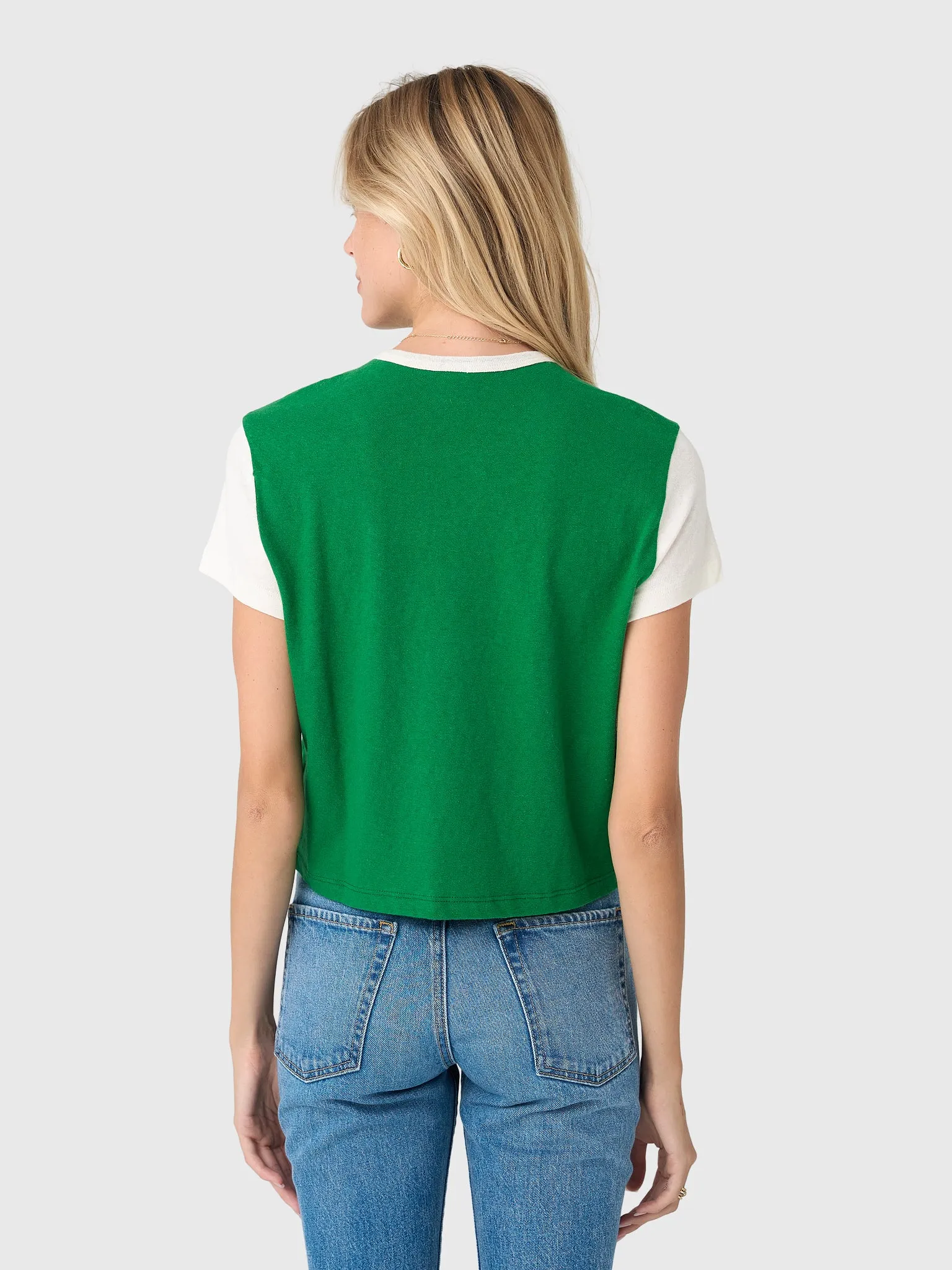 Re/Done Women's The Stars Jagger Boxy Jersey Tee sold by Saint Bernard product image thumbnail 3