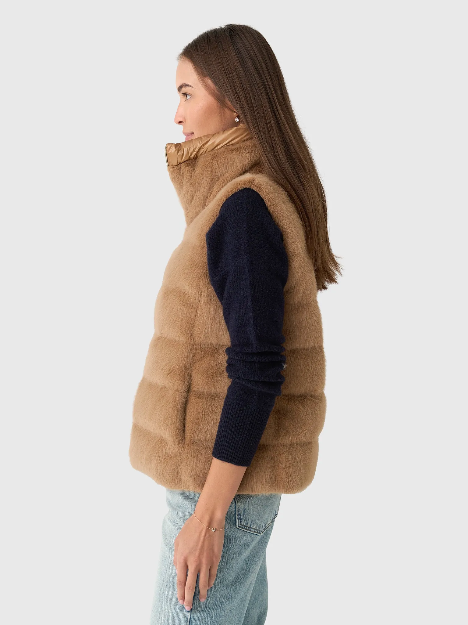 Herno Women's Alternative Fur Down Vest sold by Saint Bernard product image thumbnail 3